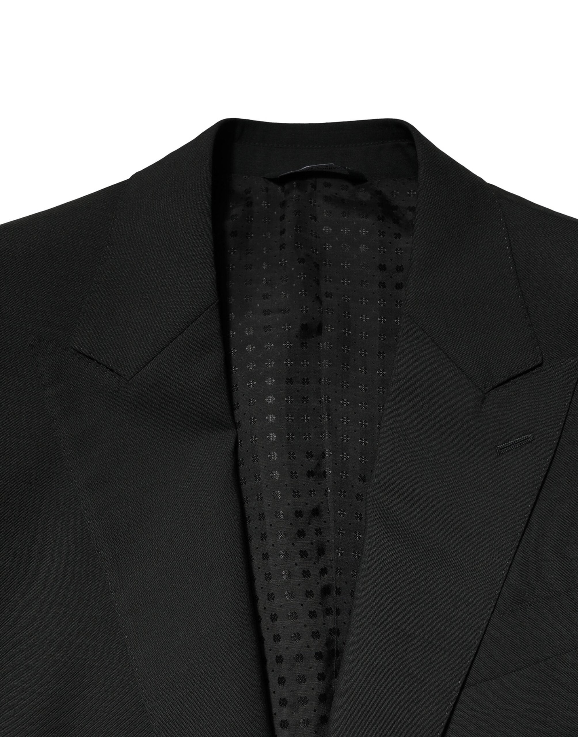 Dolce & Gabbana Schwarzer einreihiger Anzug aus Wolle (2 Teile)