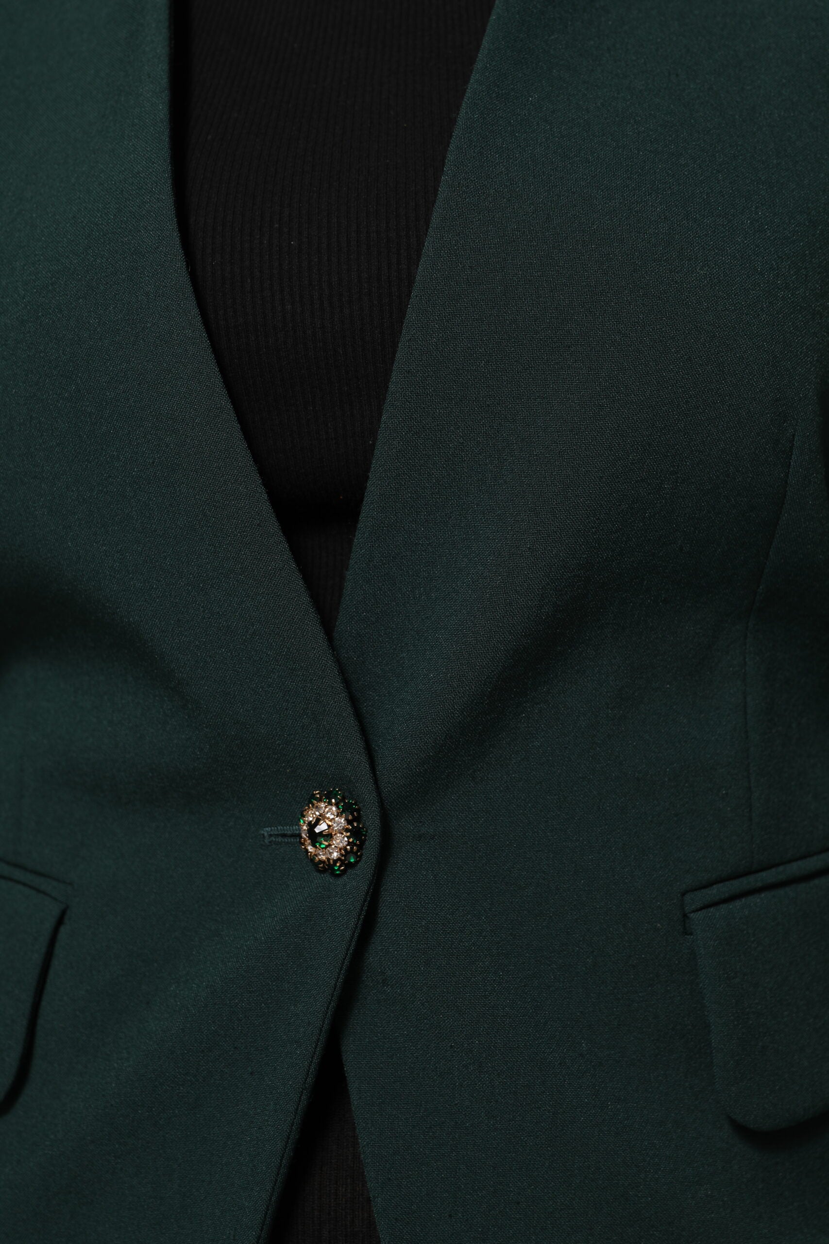 Maison Margiela Grüner einreihiger Mantel Jacke mit einem Knopf