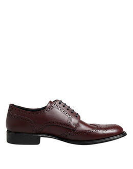 Dolce & Gabbana Braune Leder Schnürschuhe Derby Dress