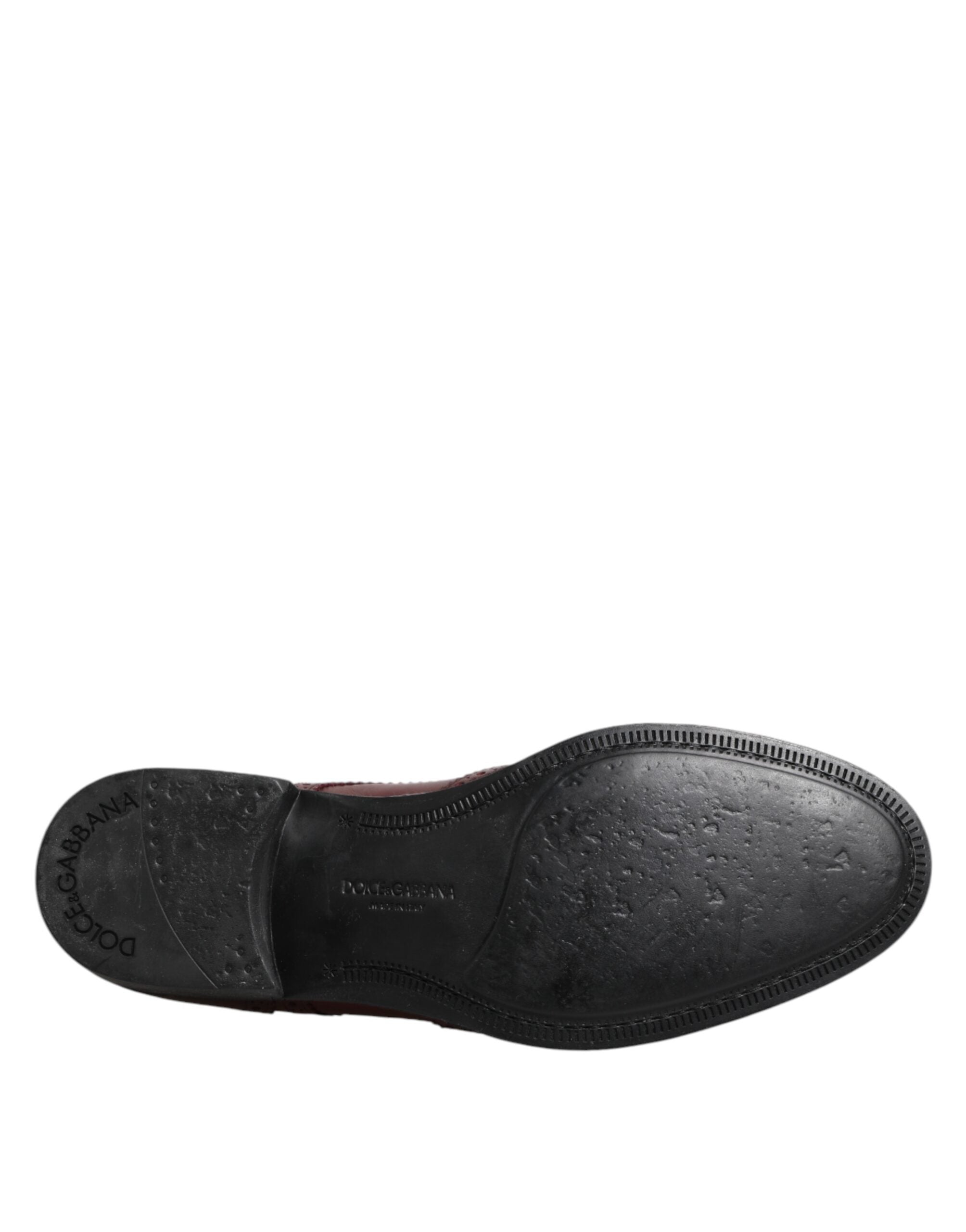 Dolce & Gabbana Braune Leder Schnürschuhe Derby Dress