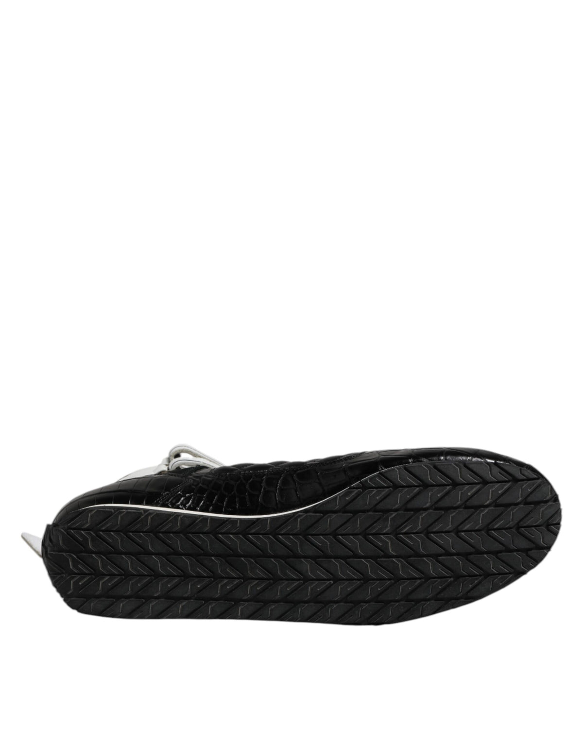 Dolce & Gabbana Schwarze gesteppte Leder Schnürschuhe