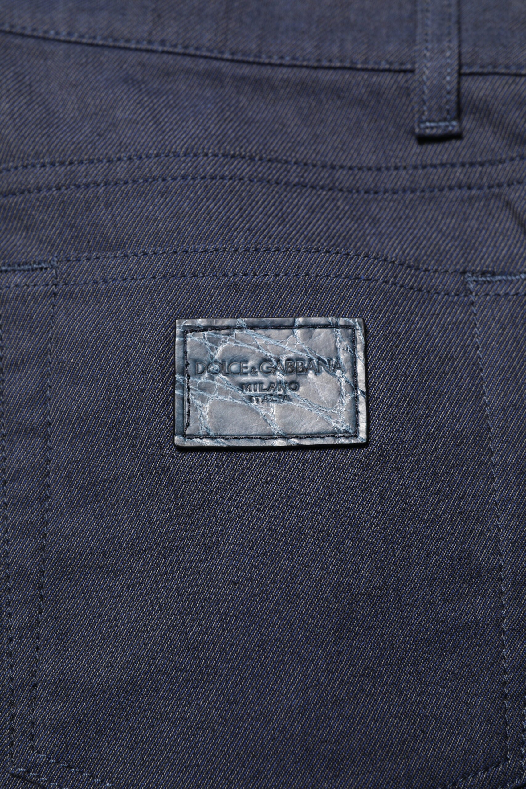 Dolce & Gabbana Dunkelblaue Skinny Denim Jeans aus Baumwolle