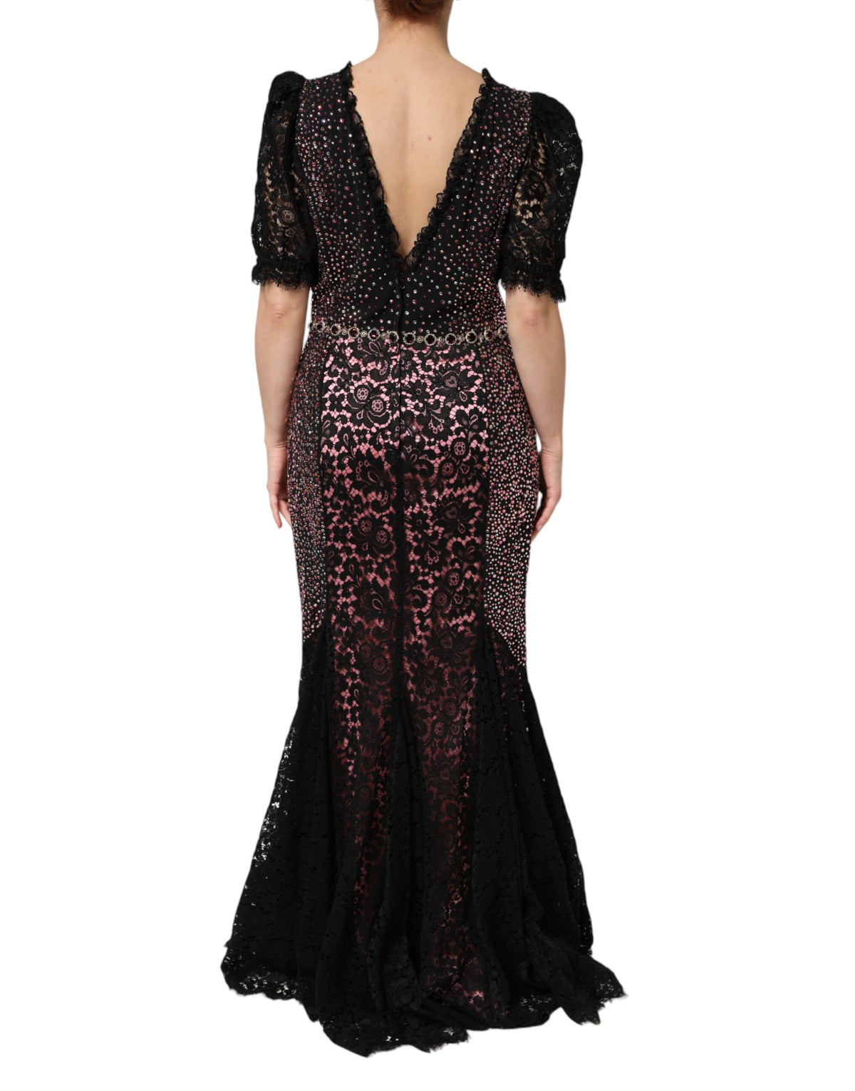 Dolce & Gabbana Multicolor Verziertes Meerjungfrauenkleid Kleid