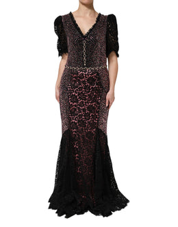 Dolce & Gabbana Multicolor Verziertes Meerjungfrauenkleid Kleid