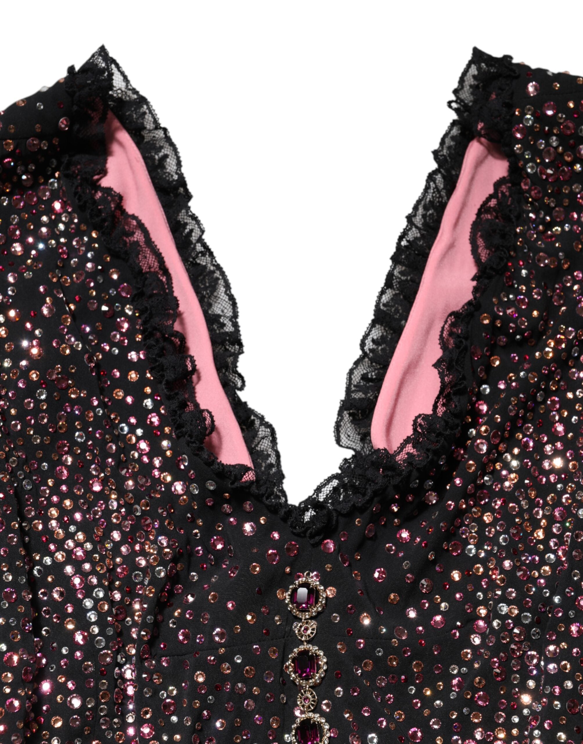 Dolce & Gabbana Multicolor Verziertes Meerjungfrauenkleid Kleid
