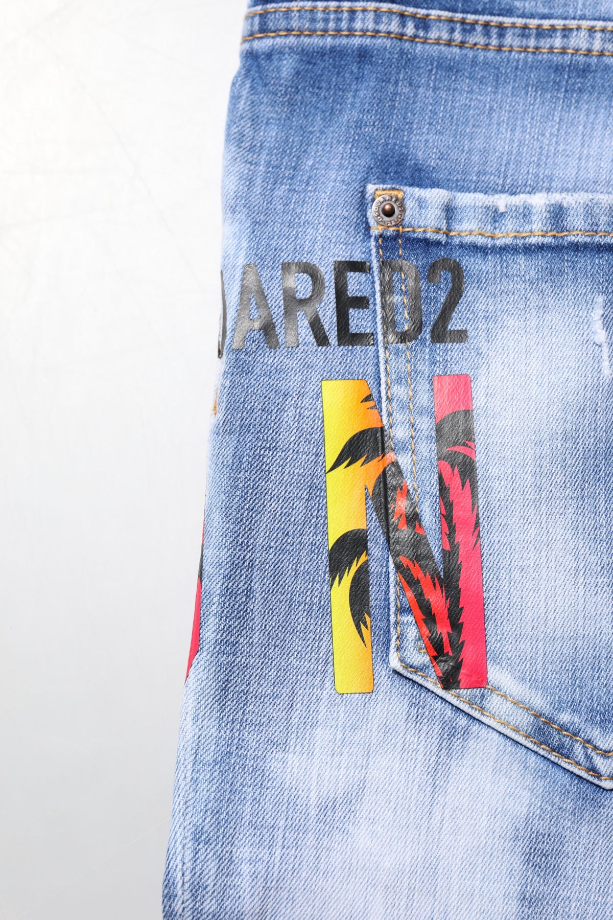 Dsquared² Blaue Skinny Denim-Jeans aus gewaschener Baumwolle mit mittlerer Taille