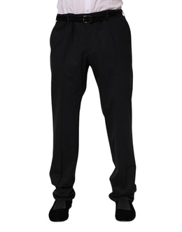 Dolce & Gabbana Schwarze formelle Anzugshose aus Wolle