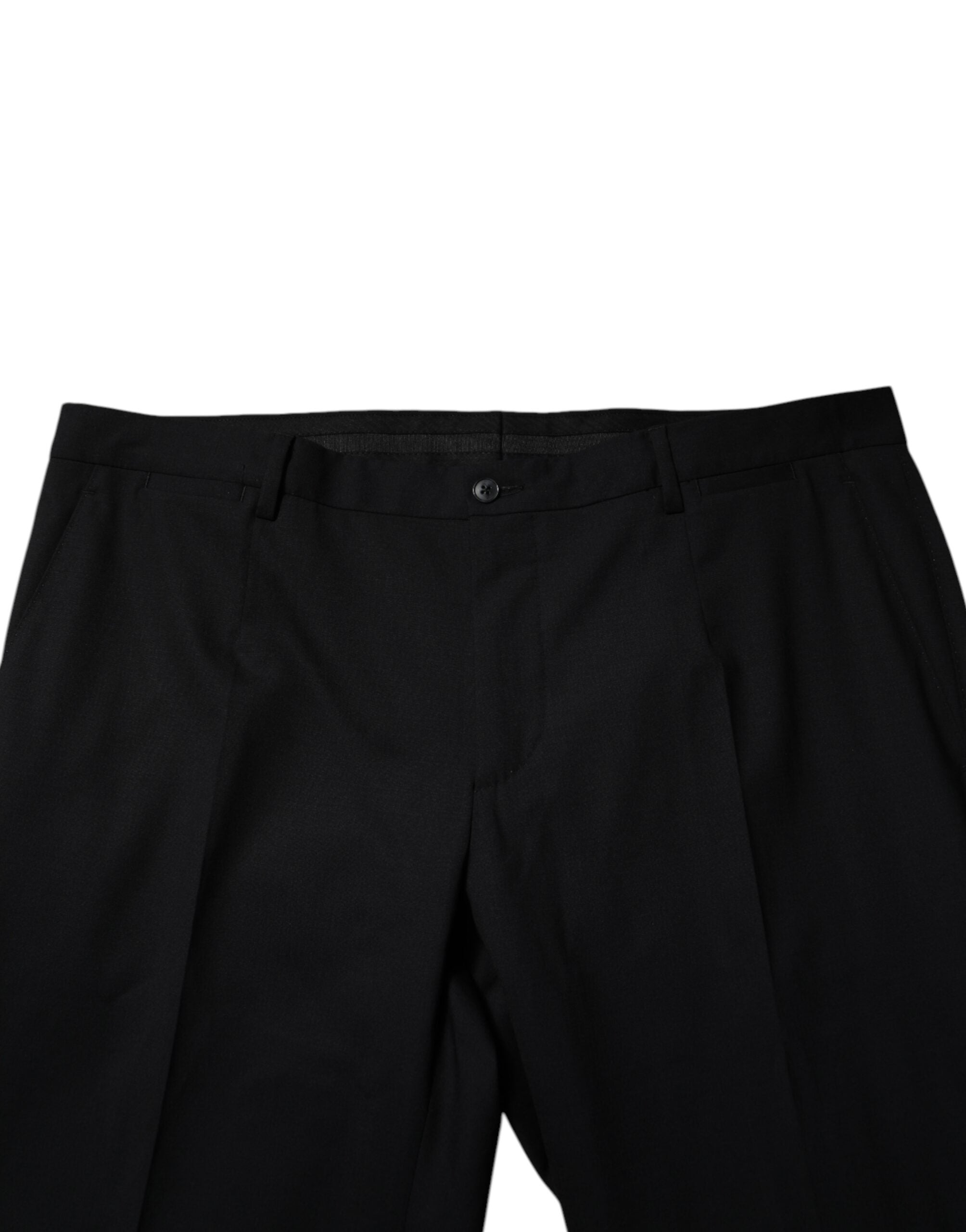 Dolce & Gabbana Schwarze formelle Anzugshose aus Wolle