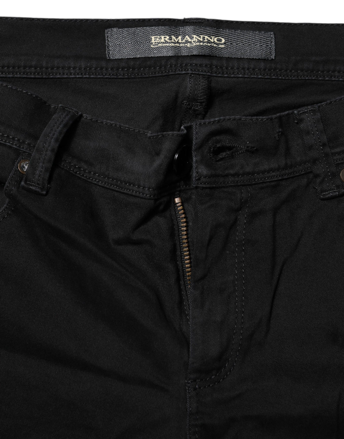 Ermanno Scervino Schwarze Cotton Stretch Bootcut Denim Jeans