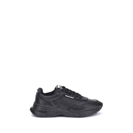 Dsquared² Schwarze Bos Taurus Kalbsleder Sneaker