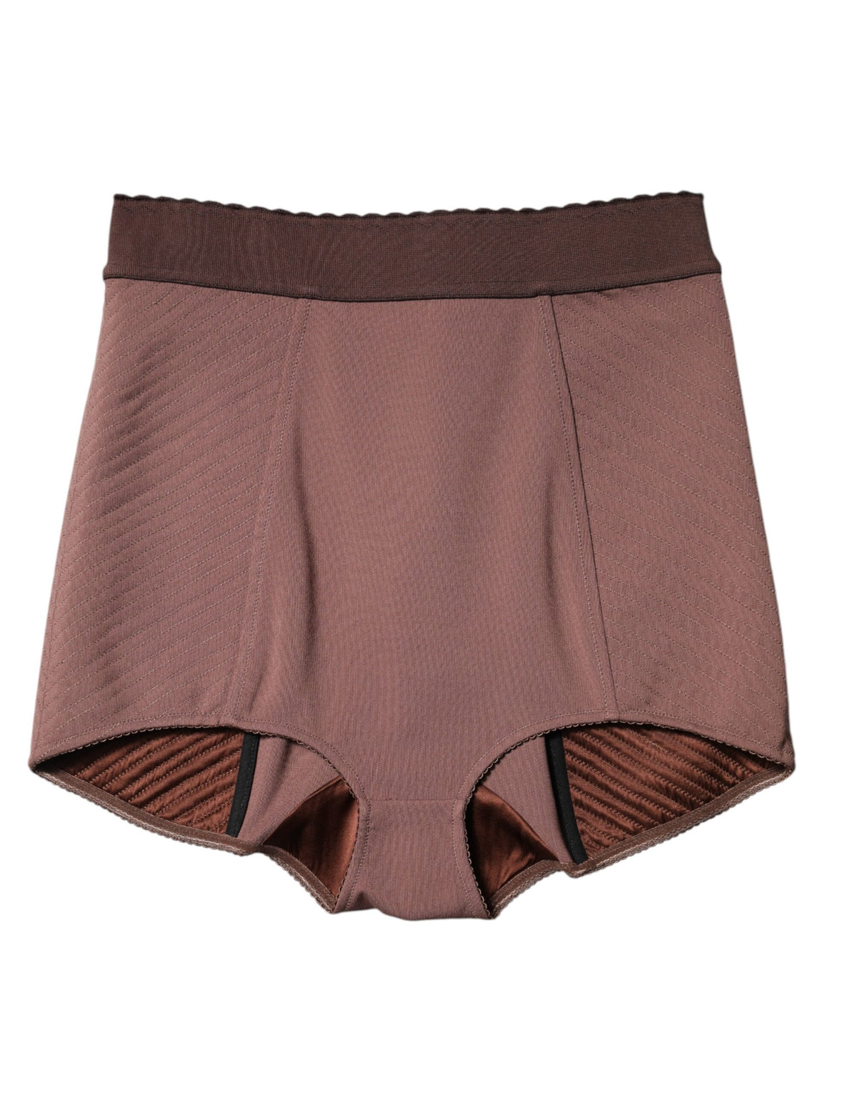 Dolce & Gabbana Braune Viskose Hot Pants mit hoher Taille Shorts
