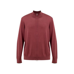 Gran Sasso Rotes Seiden-T-Shirt