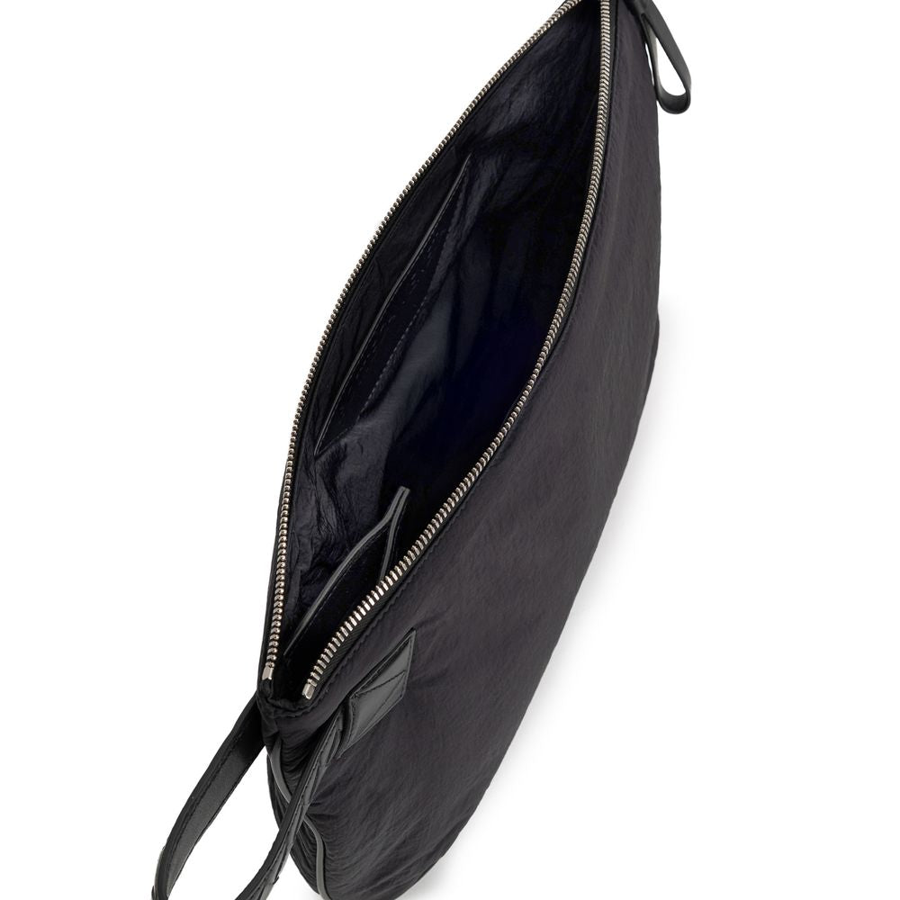 Bottega Veneta Schwarze Nylon Clutch Tasche