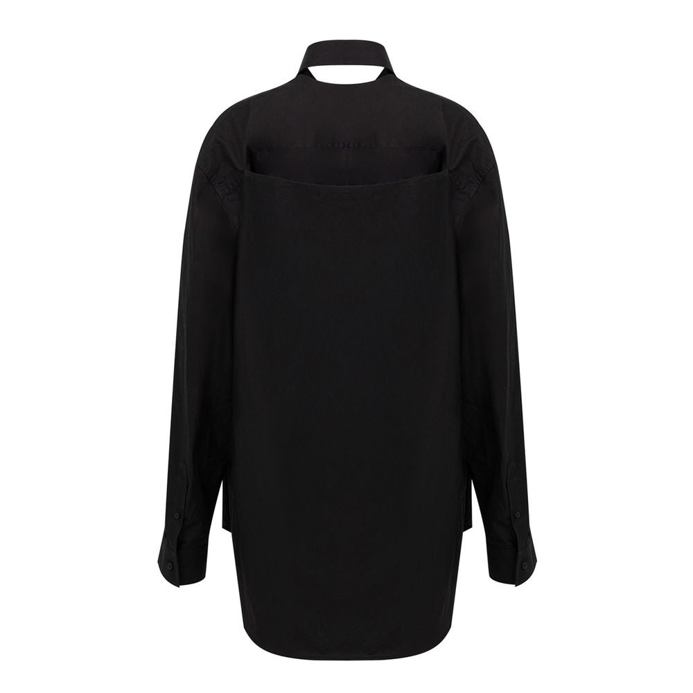 Balenciaga Schwarzes Baumwoll-Maxikleid