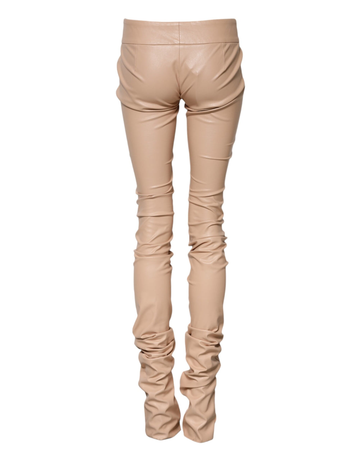 Dolce & Gabbana Beige Spitze Details Mittlere Taille Skinny Hose