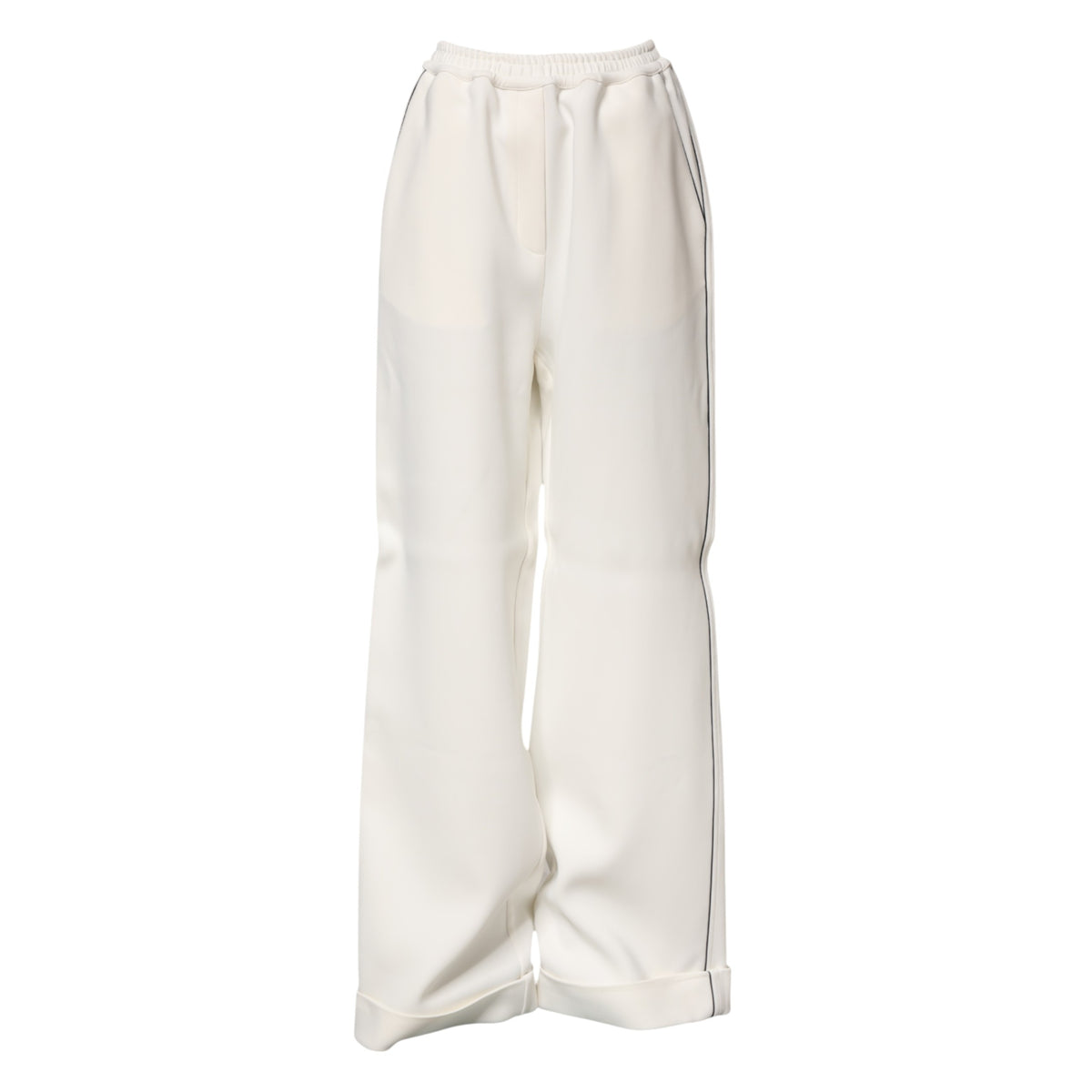 Dolce & Gabbana Weiße Viskose-Hose mit weitem Bein zum Anziehen