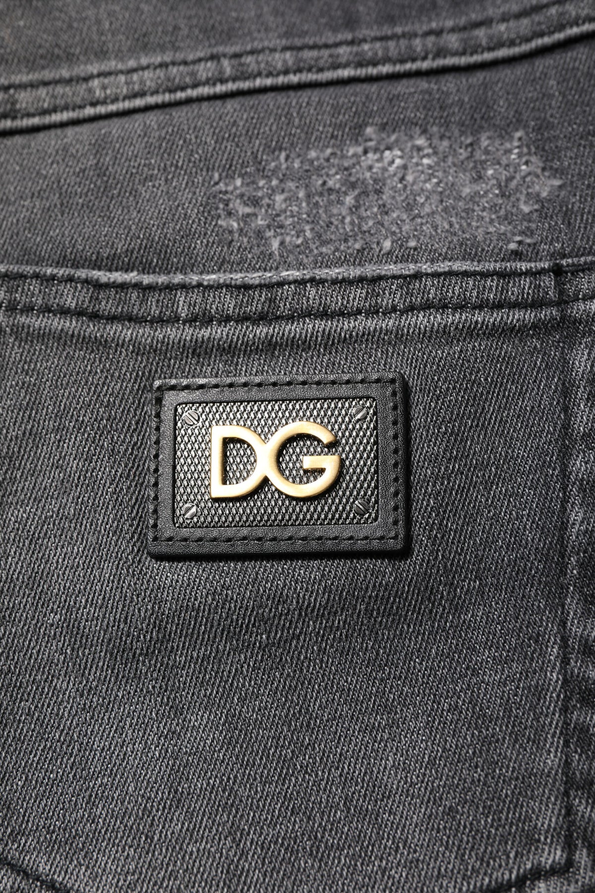 Dolce & Gabbana Dunkelgraue AUDREY Baumwoll-Skinny-Jeans aus Denim