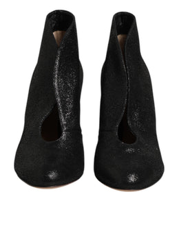 Gianvito Rossi Metallic Schwarz Pumpe Stiletto Heels Schuhe