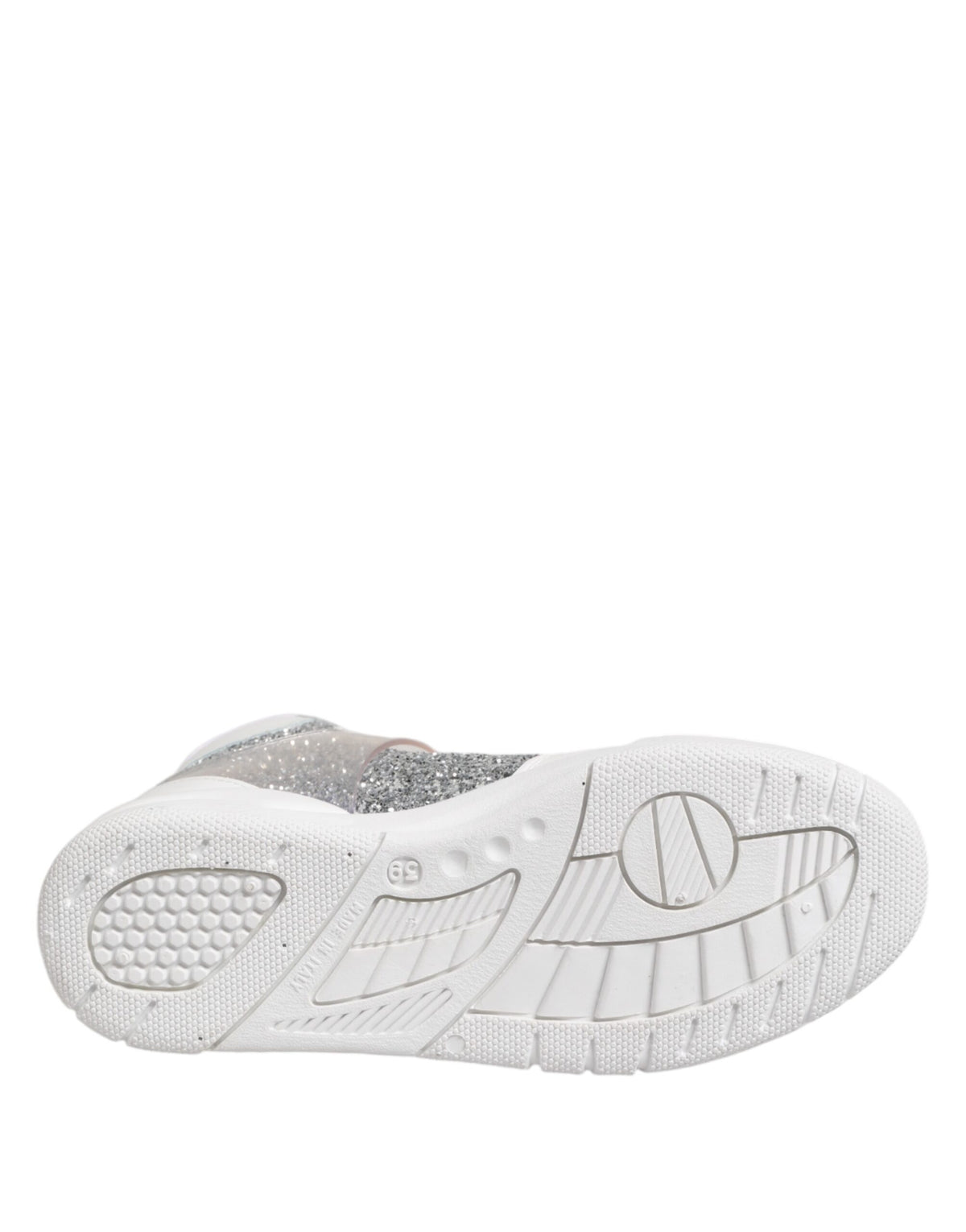 Chiara Ferragni Weiß Silber High Top Frauen Turnschuhe Schuhe