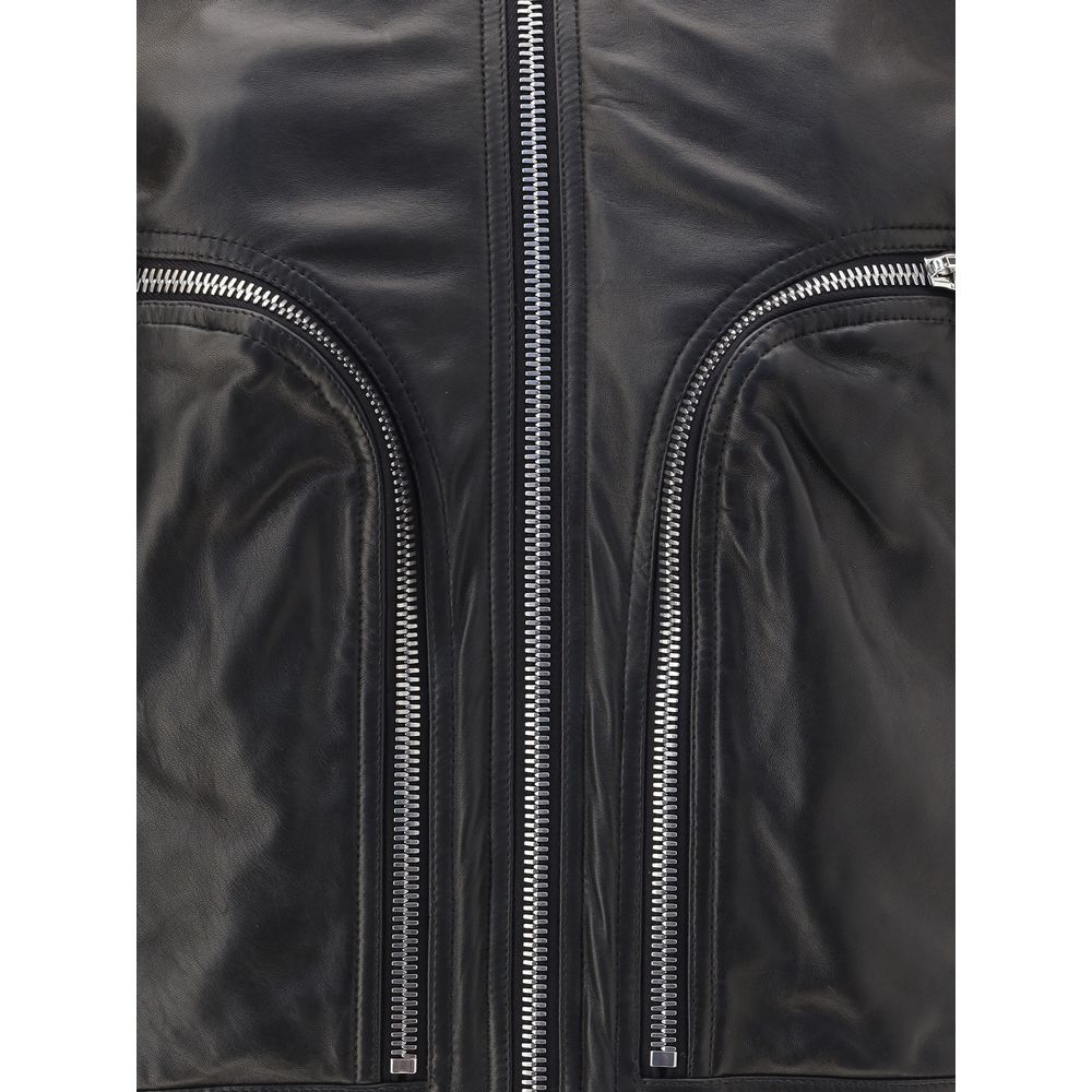 Lederjacke im Bauhaus-Stil von Rick Owens