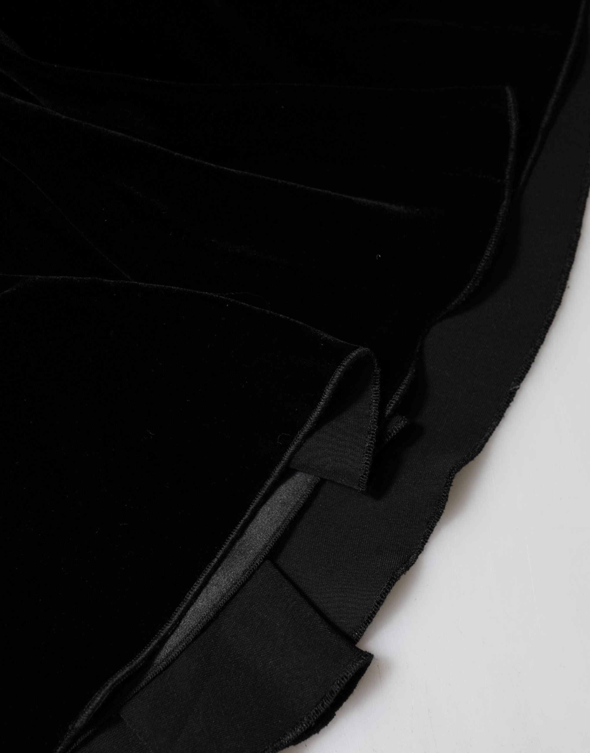 Dolce & Gabbana Schwarzer Midirock mit hoher Taille und ausgestellter Passform