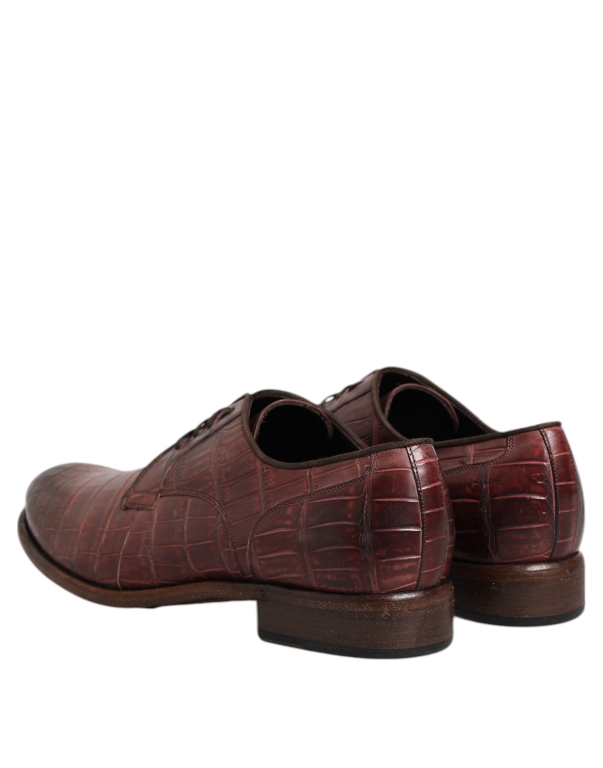 Dolce & Gabbana Burgundy Leder Schnürschuhe Derby Dress Schuhe