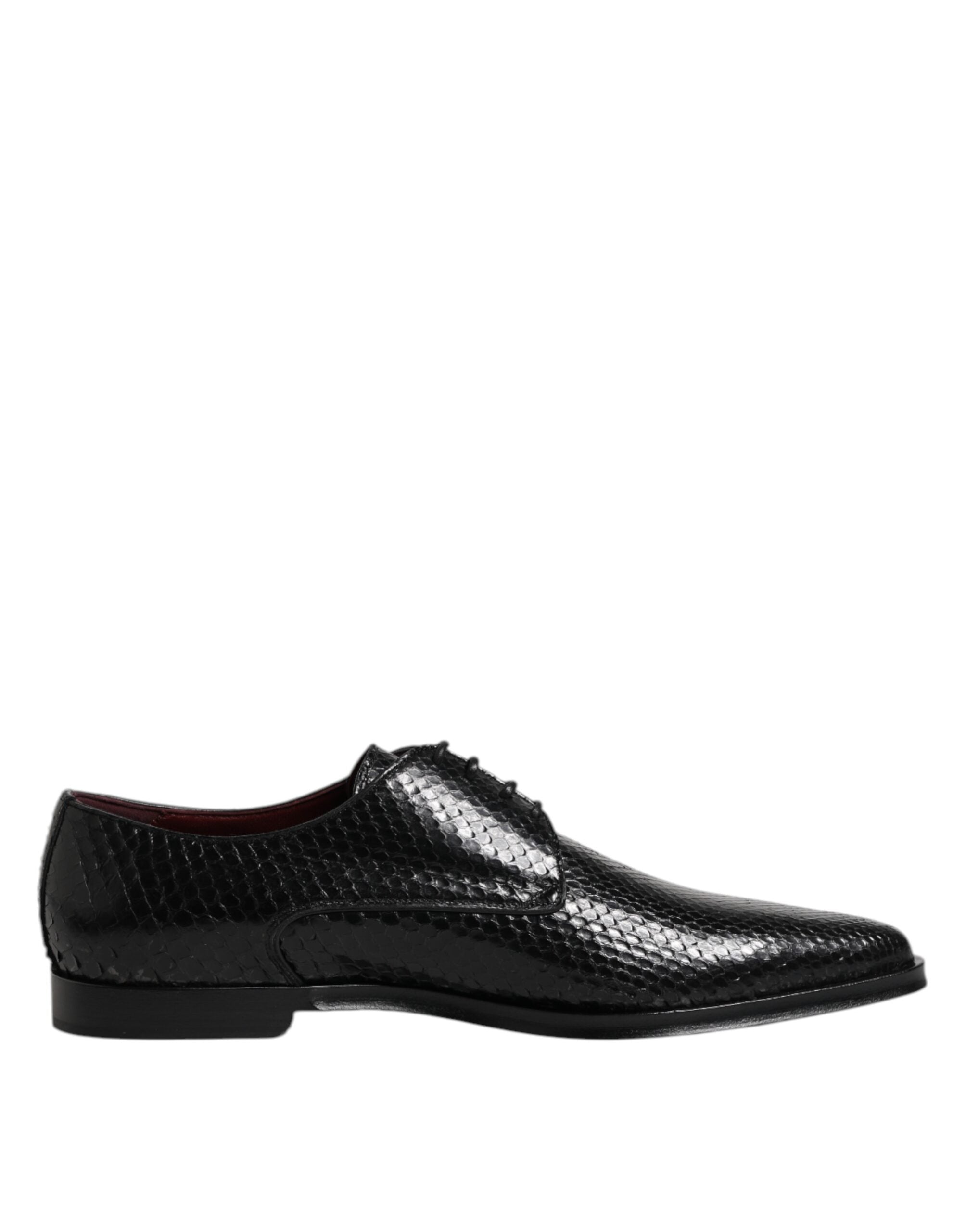 Dolce & Gabbana Schwarz Leder Lace Up Kleid Männer Derby Schuhe