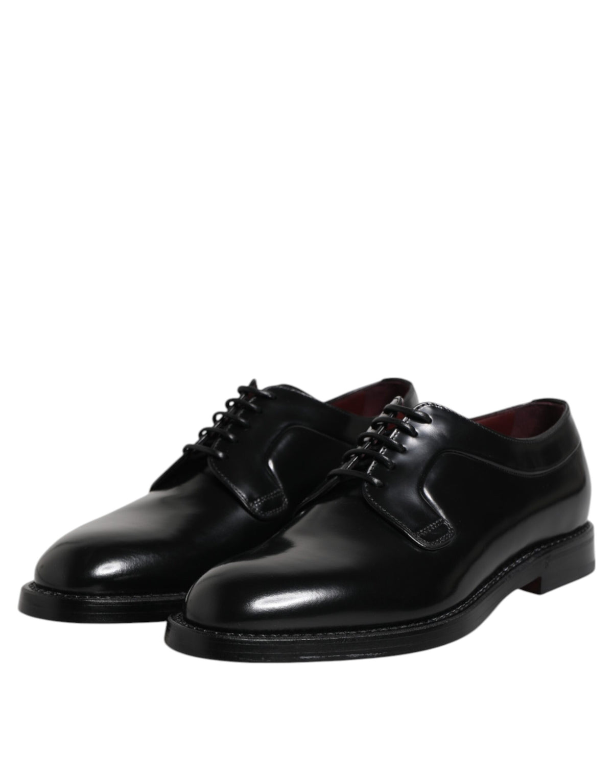 Dolce & Gabbana Schwarze Kalbsleder Schnürschuhe Dress Derby