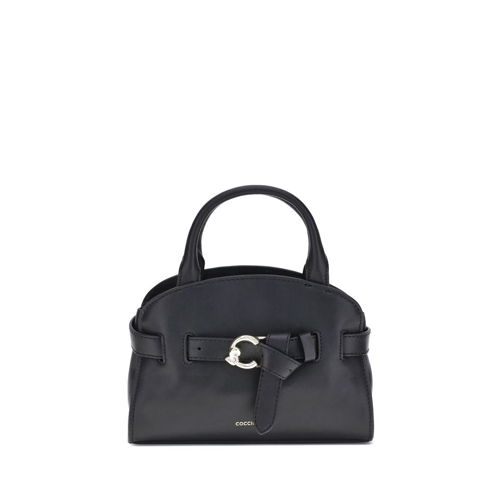 Coccinelle Schwarze Kalbsleder Bos Taurus Handtasche