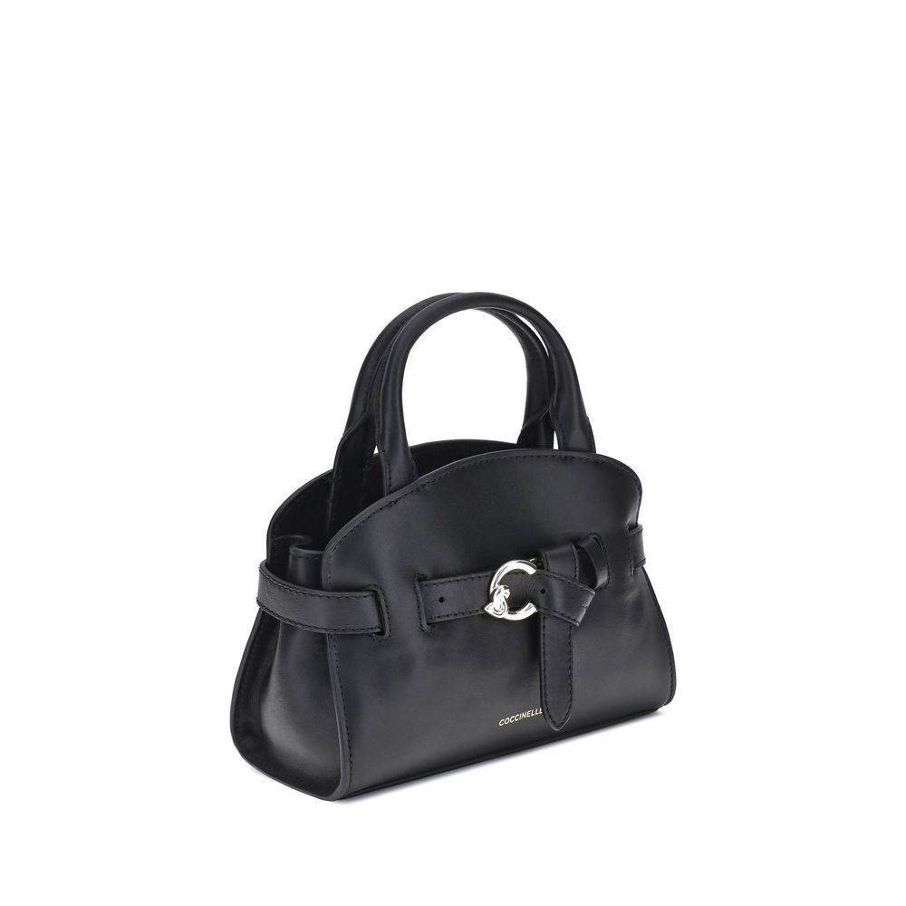 Coccinelle Schwarze Kalbsleder Bos Taurus Handtasche