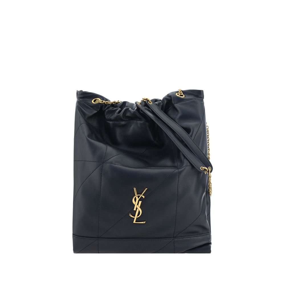 Saint Laurent Schwarze Lammleder Schultertasche Ovis Aries Aries