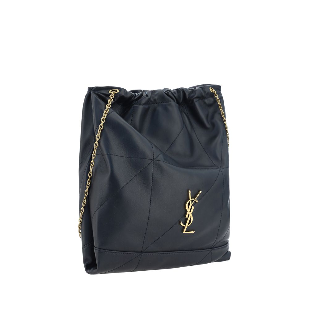 Saint Laurent Schwarze Lammleder Schultertasche Ovis Aries Aries