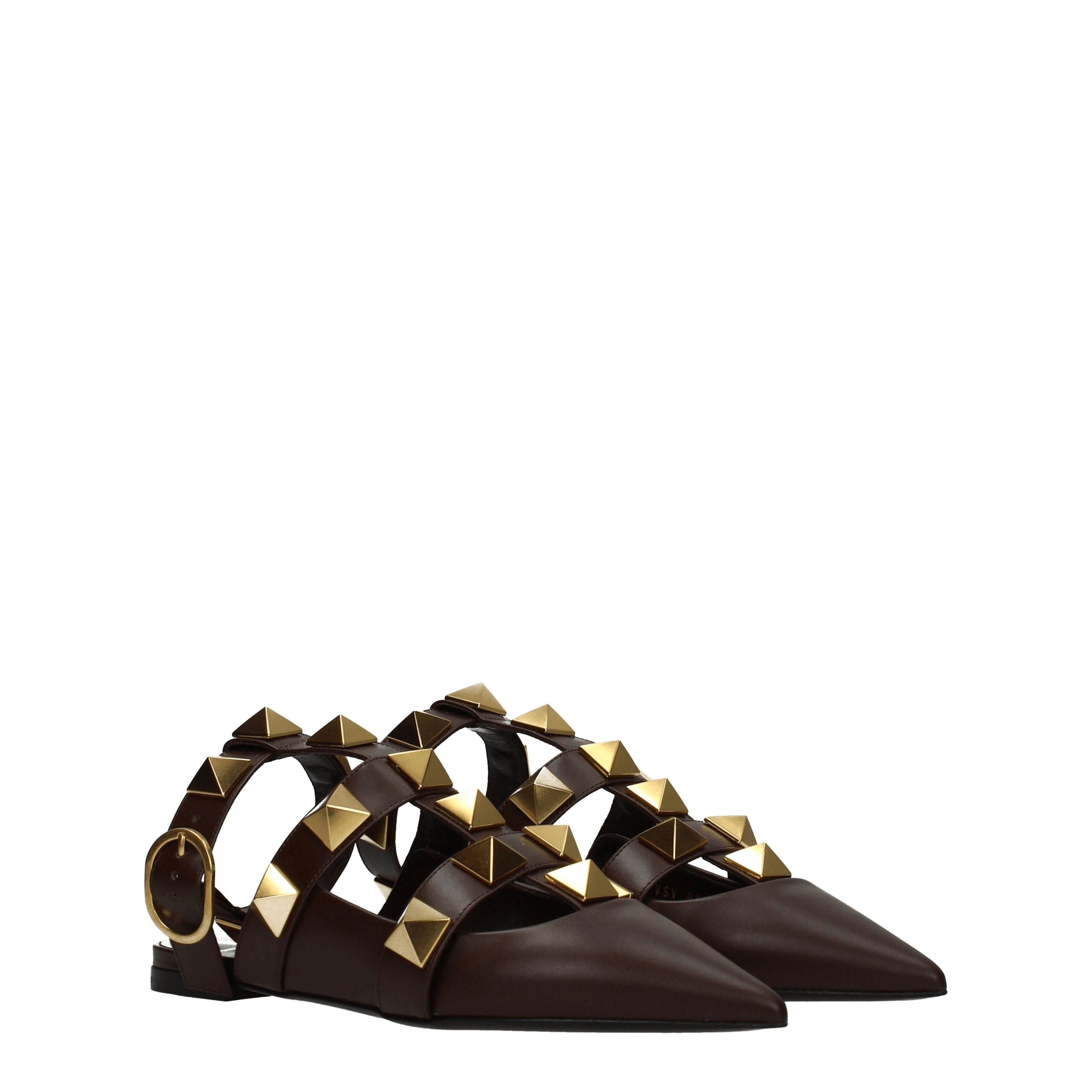 Valentino Garavani Braune Ledersandalen