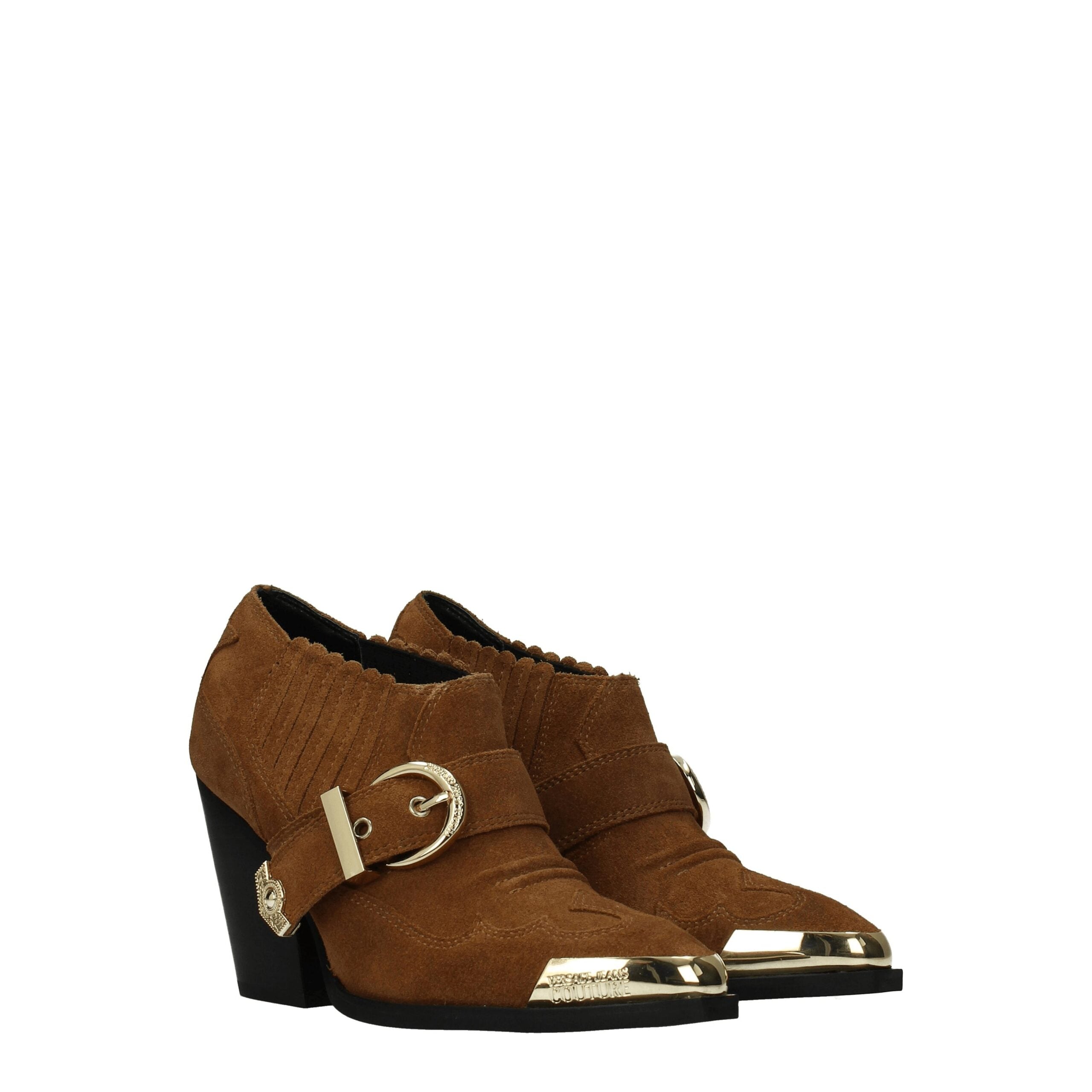 Versace Jeans Braune Lederstiefeletten