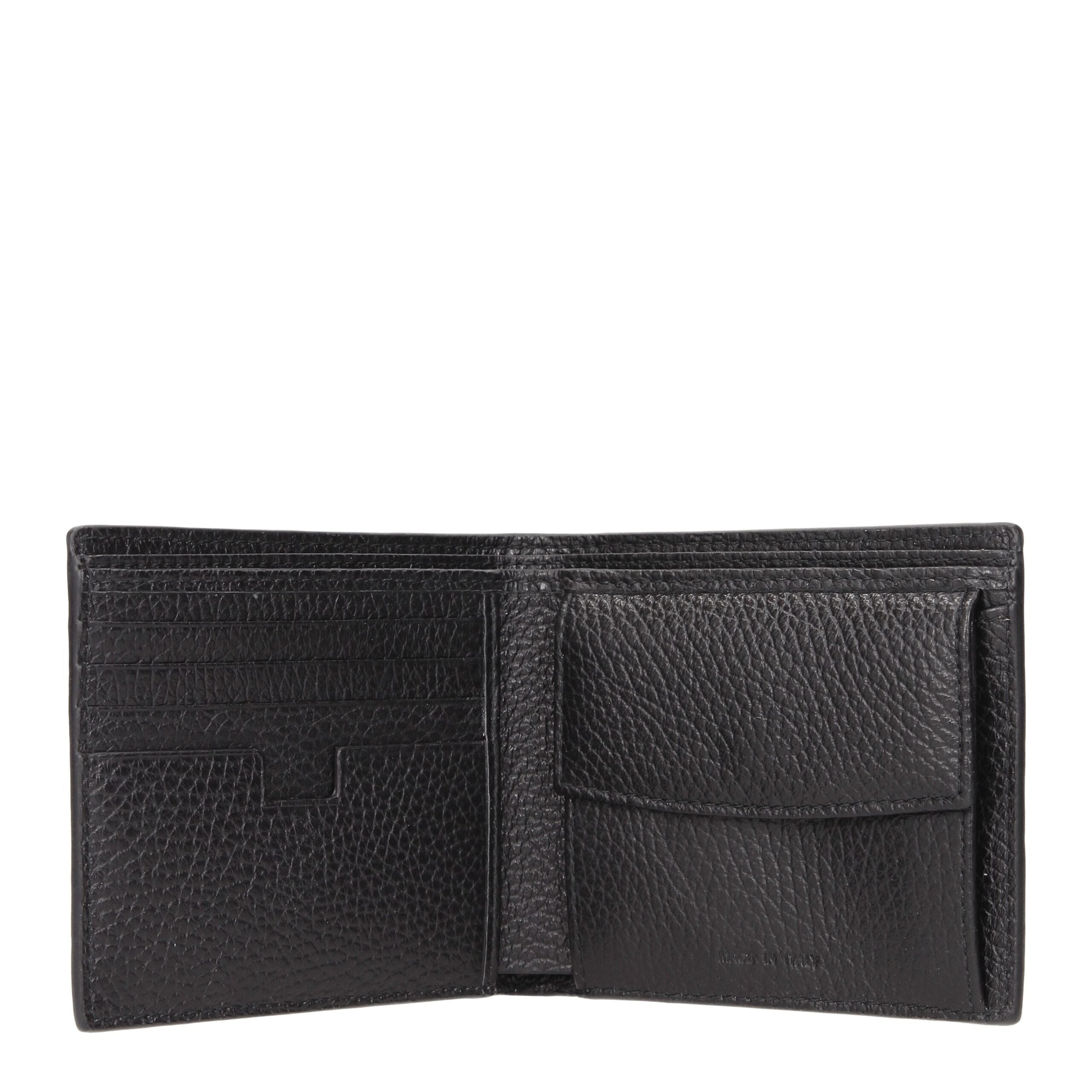Testoni Schwarzes Leder Portemonnaie