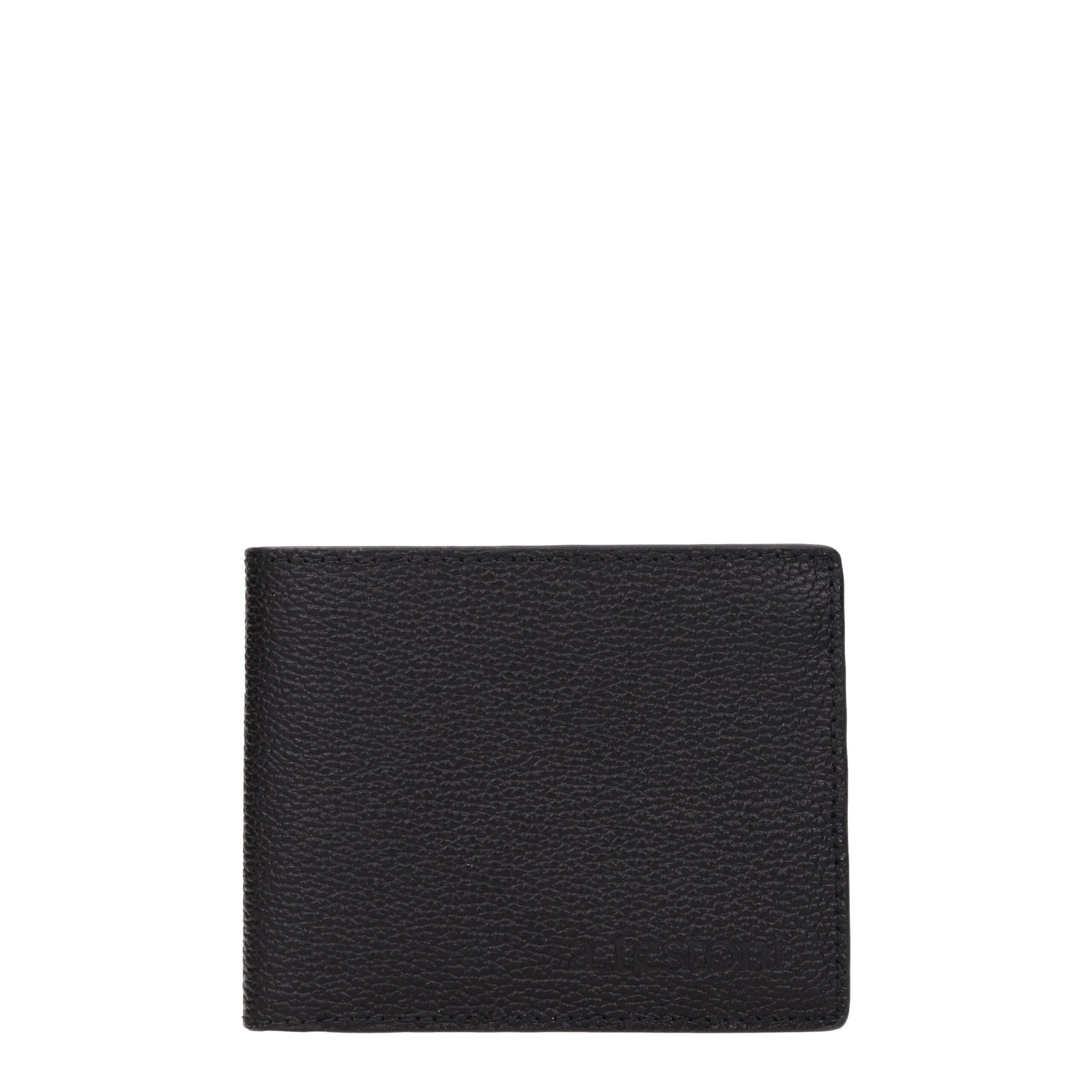 Testoni Schwarzes Leder Portemonnaie