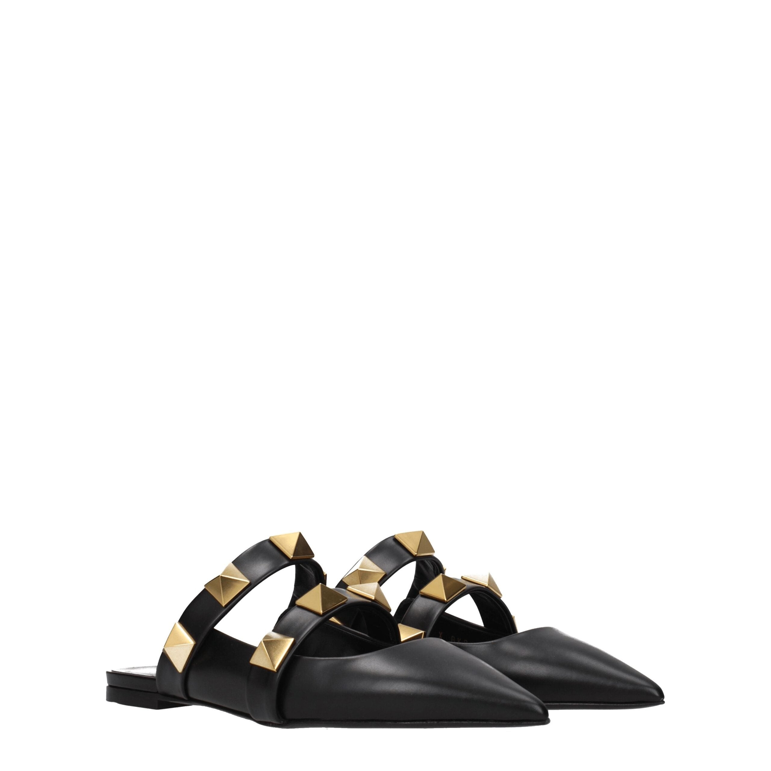 Valentino Garavani Schwarze Mules aus Leder