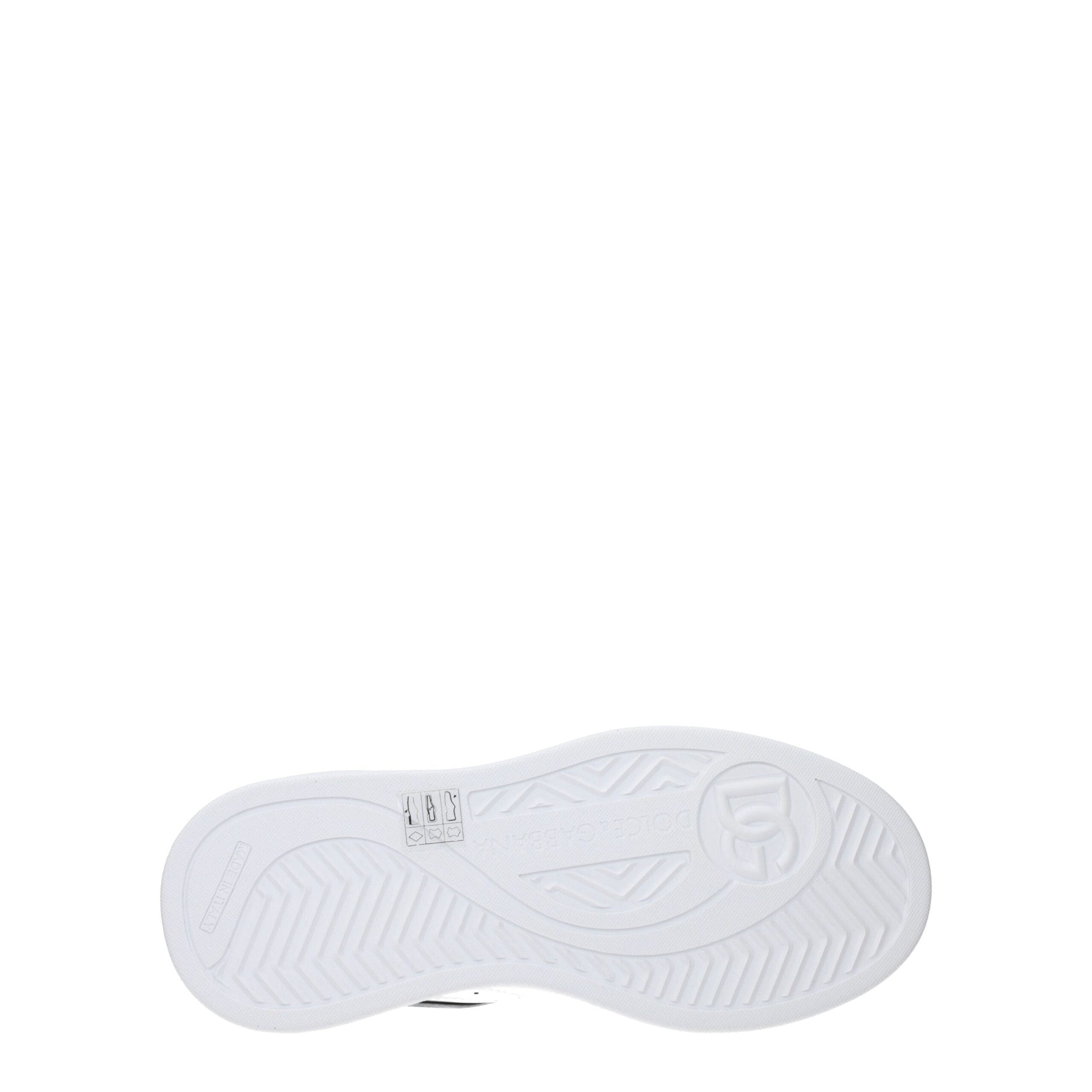 Dolce & Gabbana Weiße Low-Top-Sneaker aus Leder