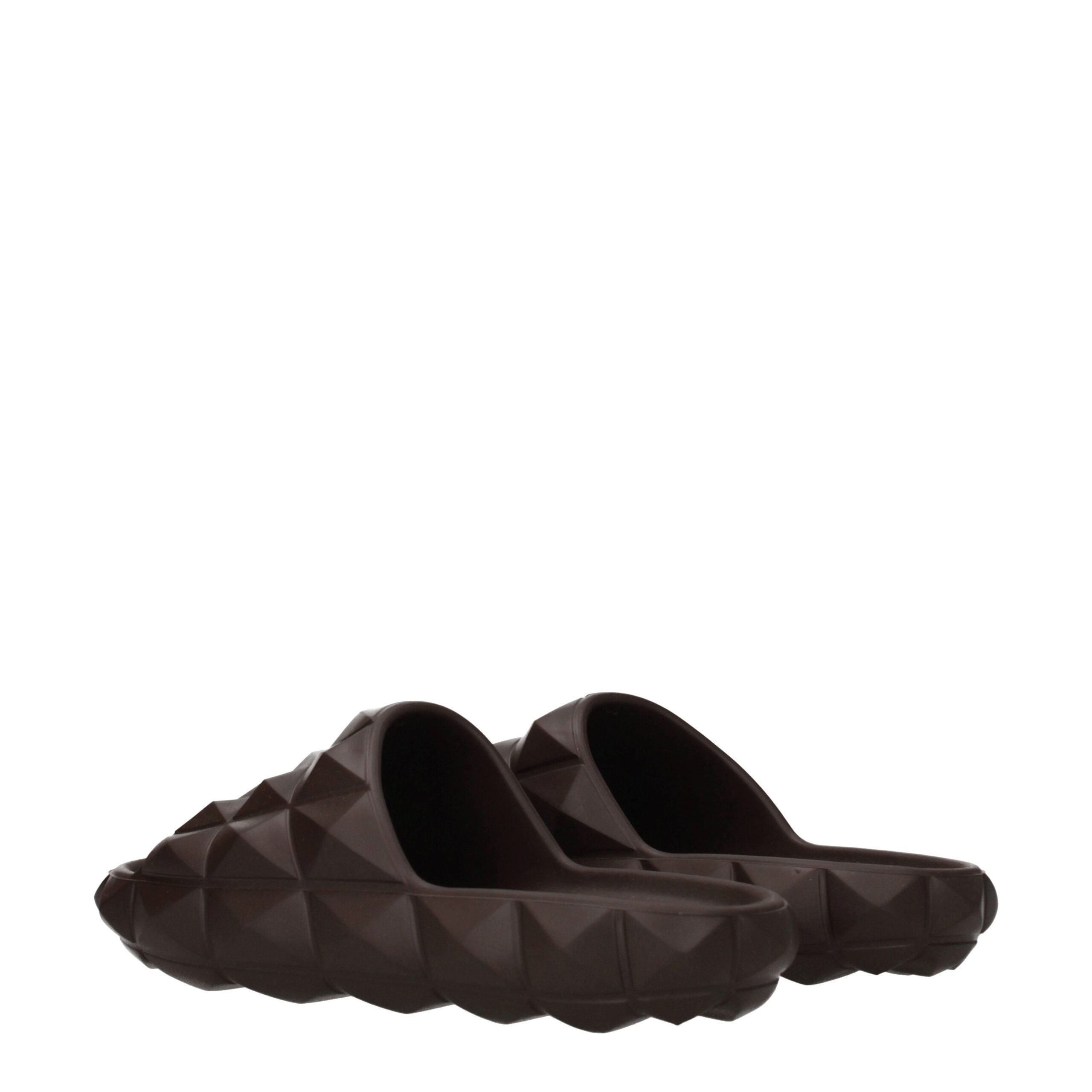 Valentino Garavani Braune Baumwoll-Hausschuhe
