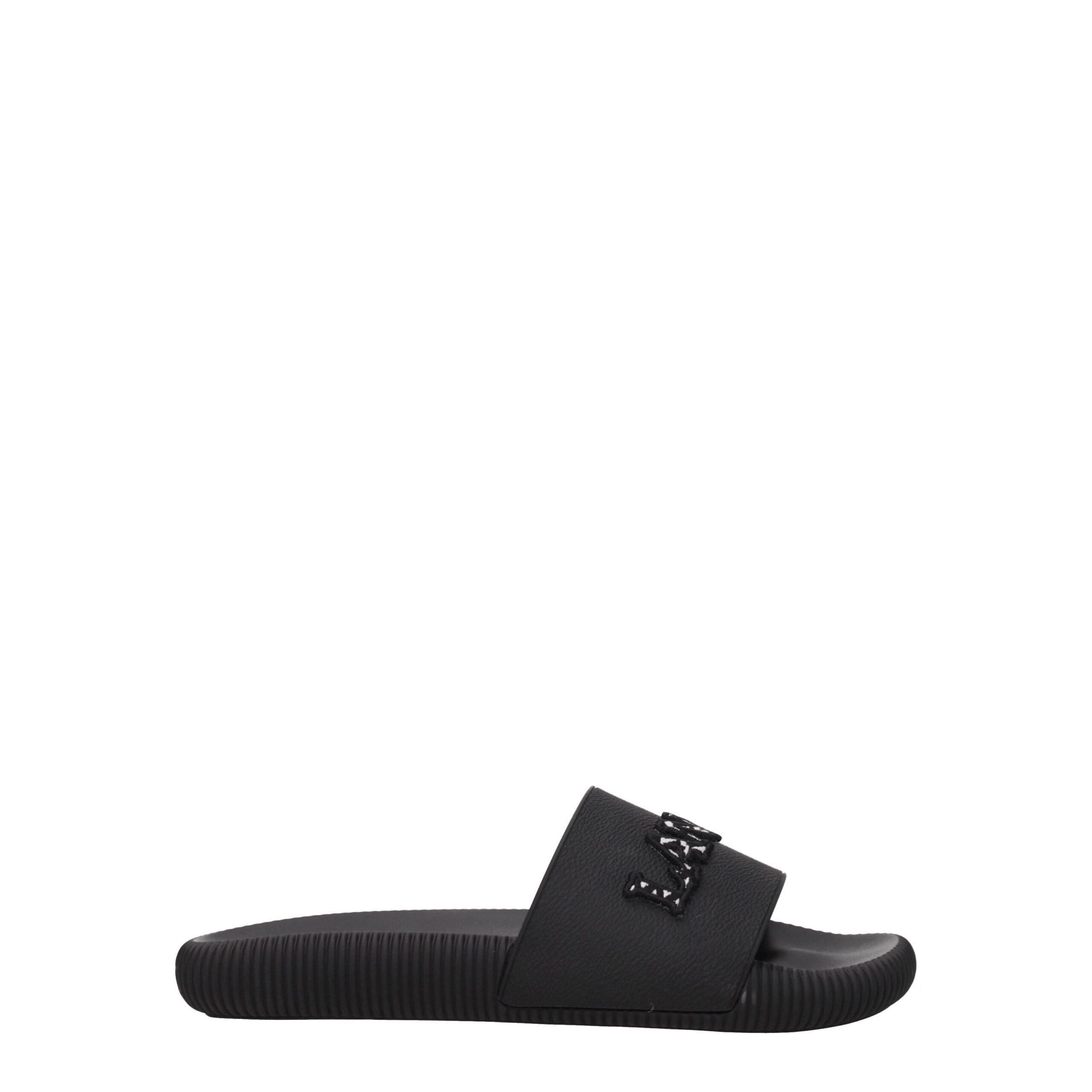 Lanvin Schwarze Baumwoll-Slipper