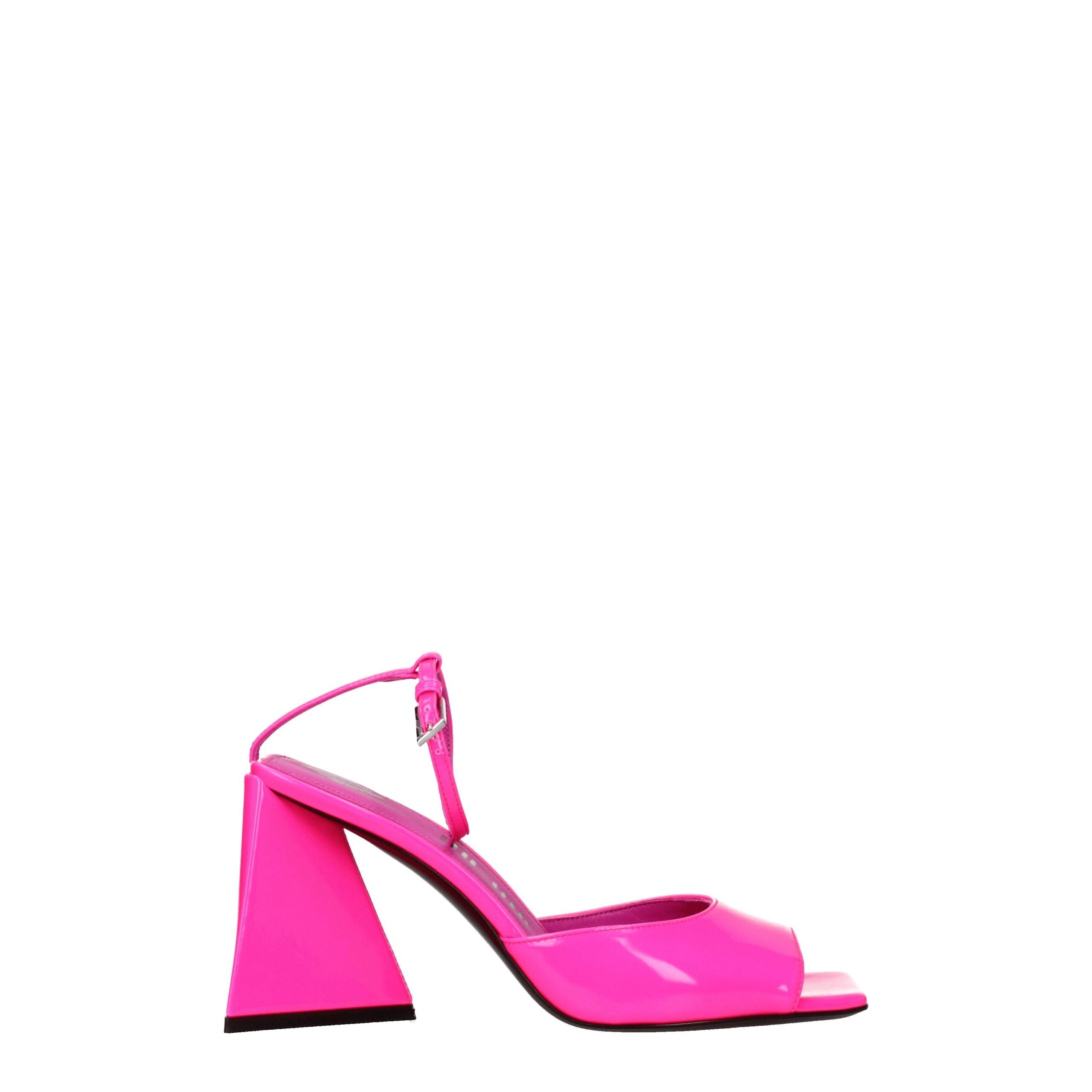 The Attico Pinkfarbene Sandalen mit Stilettoabsatz aus Leder