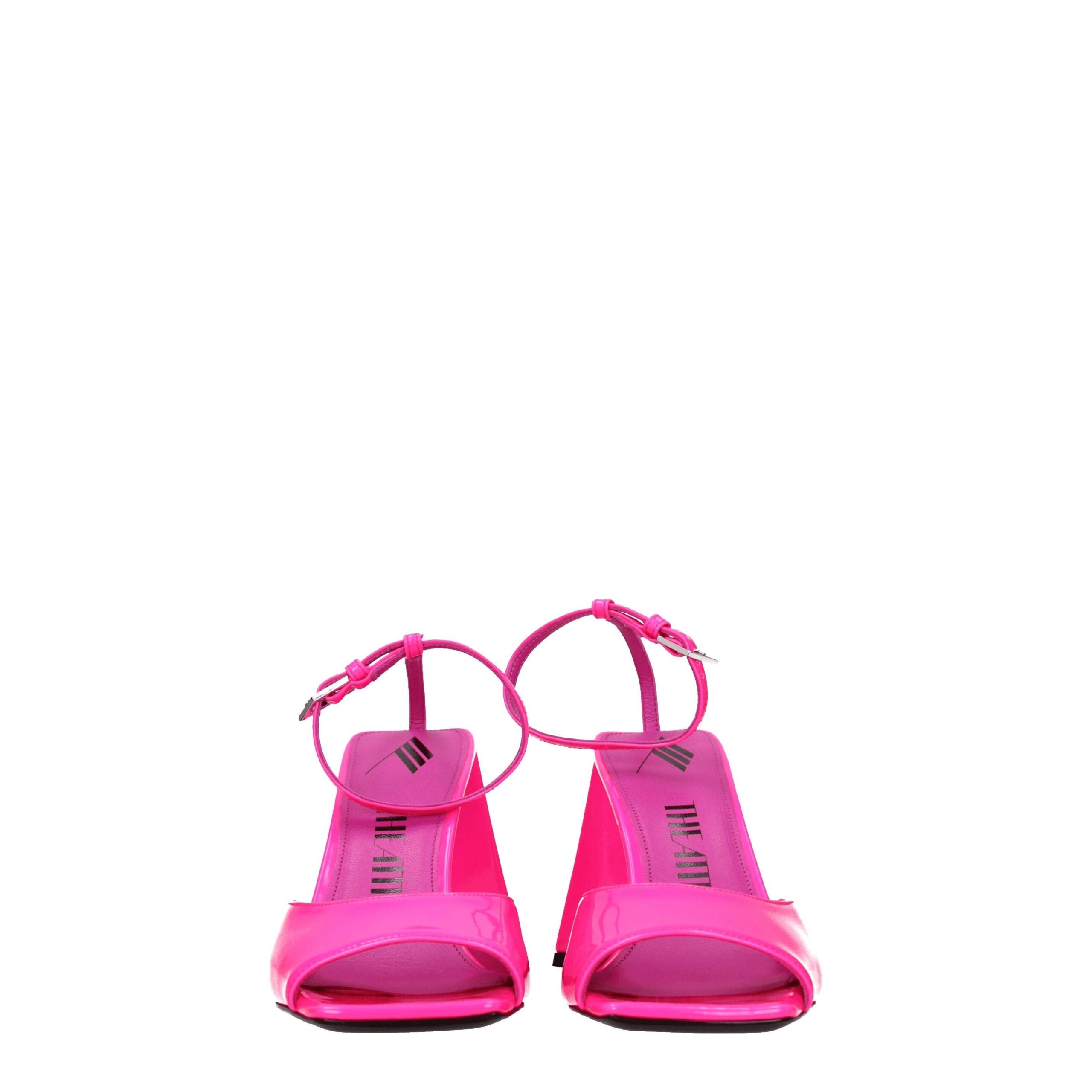 The Attico Pinkfarbene Sandalen mit Stilettoabsatz aus Leder