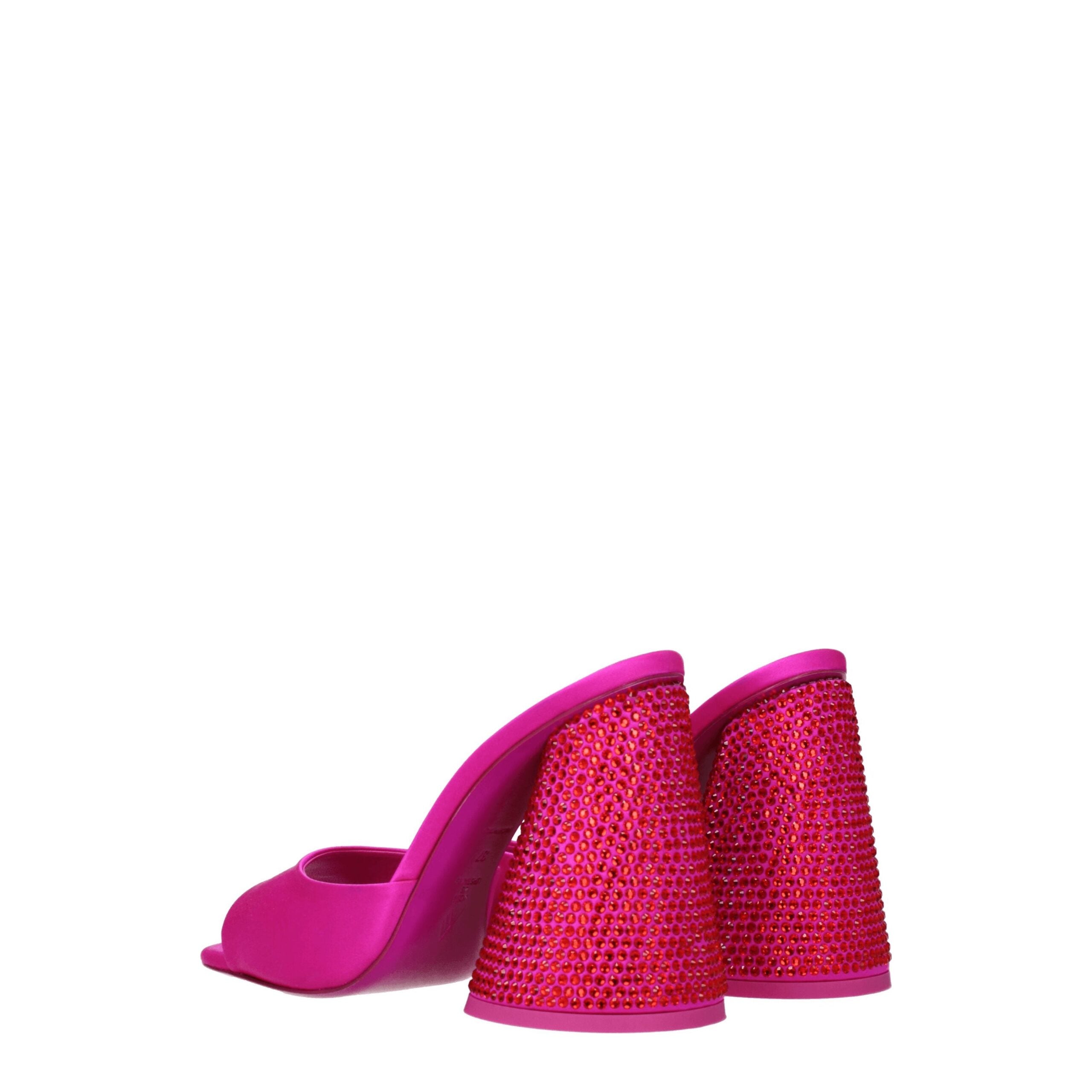 The Attico Rosa Satin Plateau-Sandalen