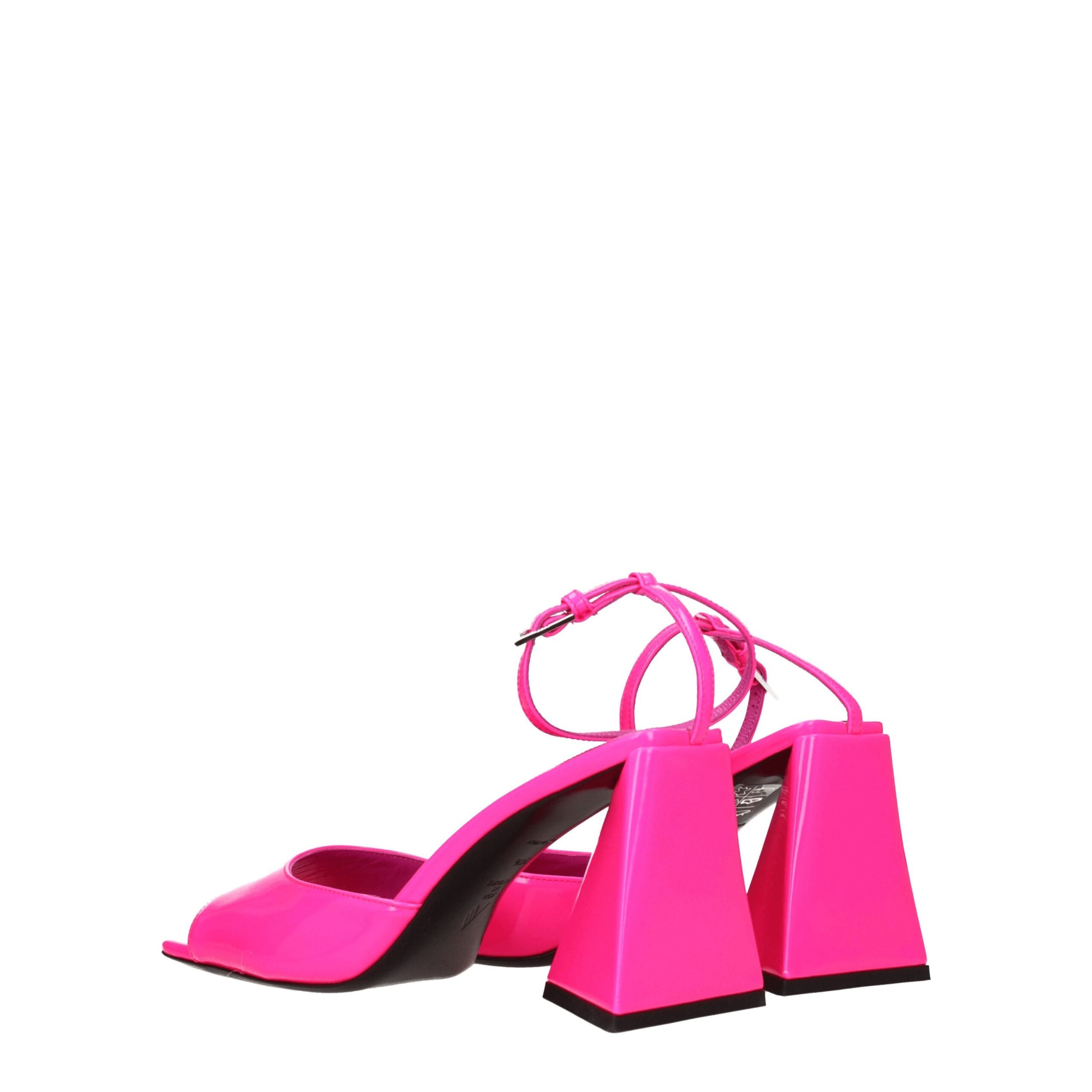 The Attico Pinkfarbene Sandalen mit Stilettoabsatz aus Leder