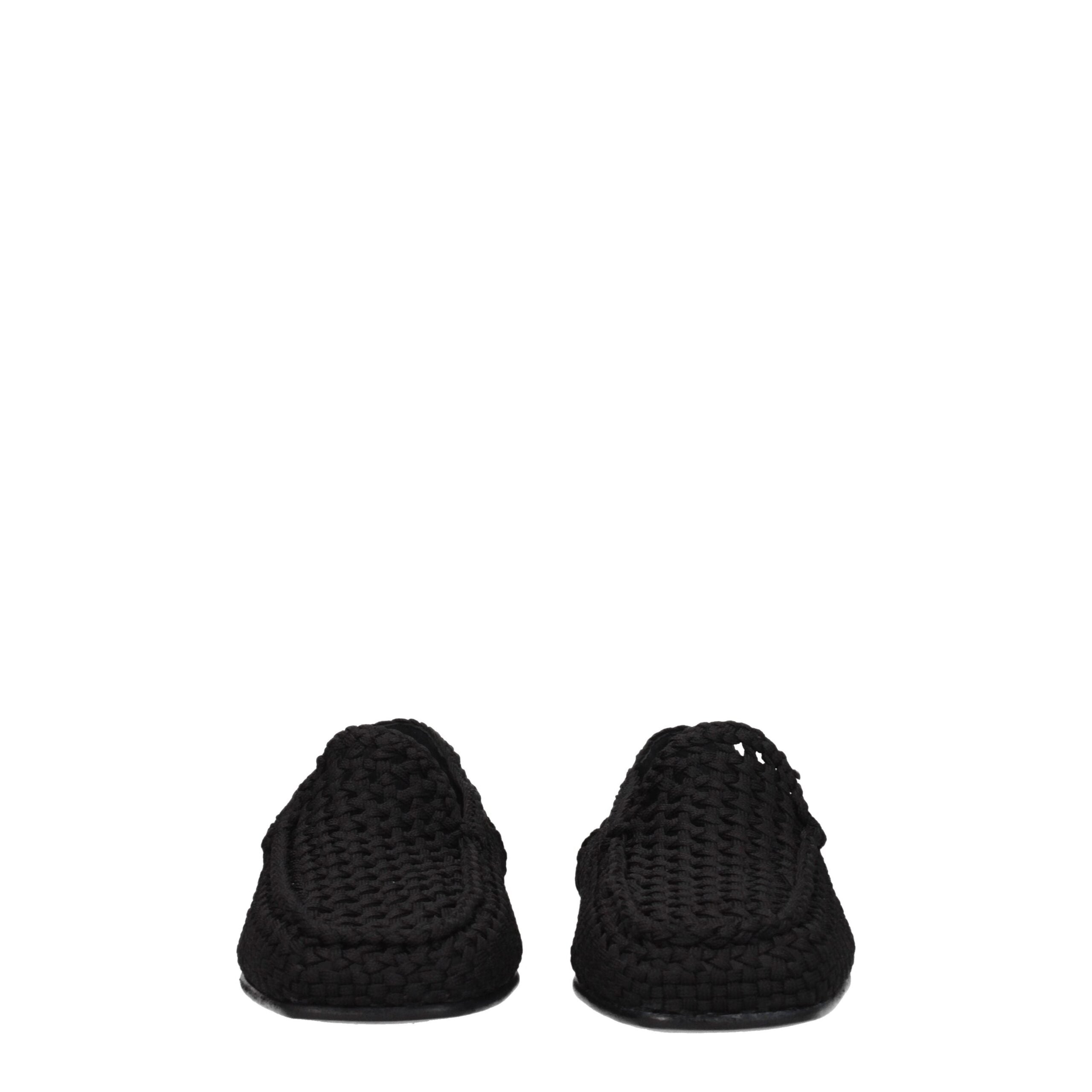 Dolce & Gabbana Schwarze Loafer aus Stoff zum Hineinschlüpfen