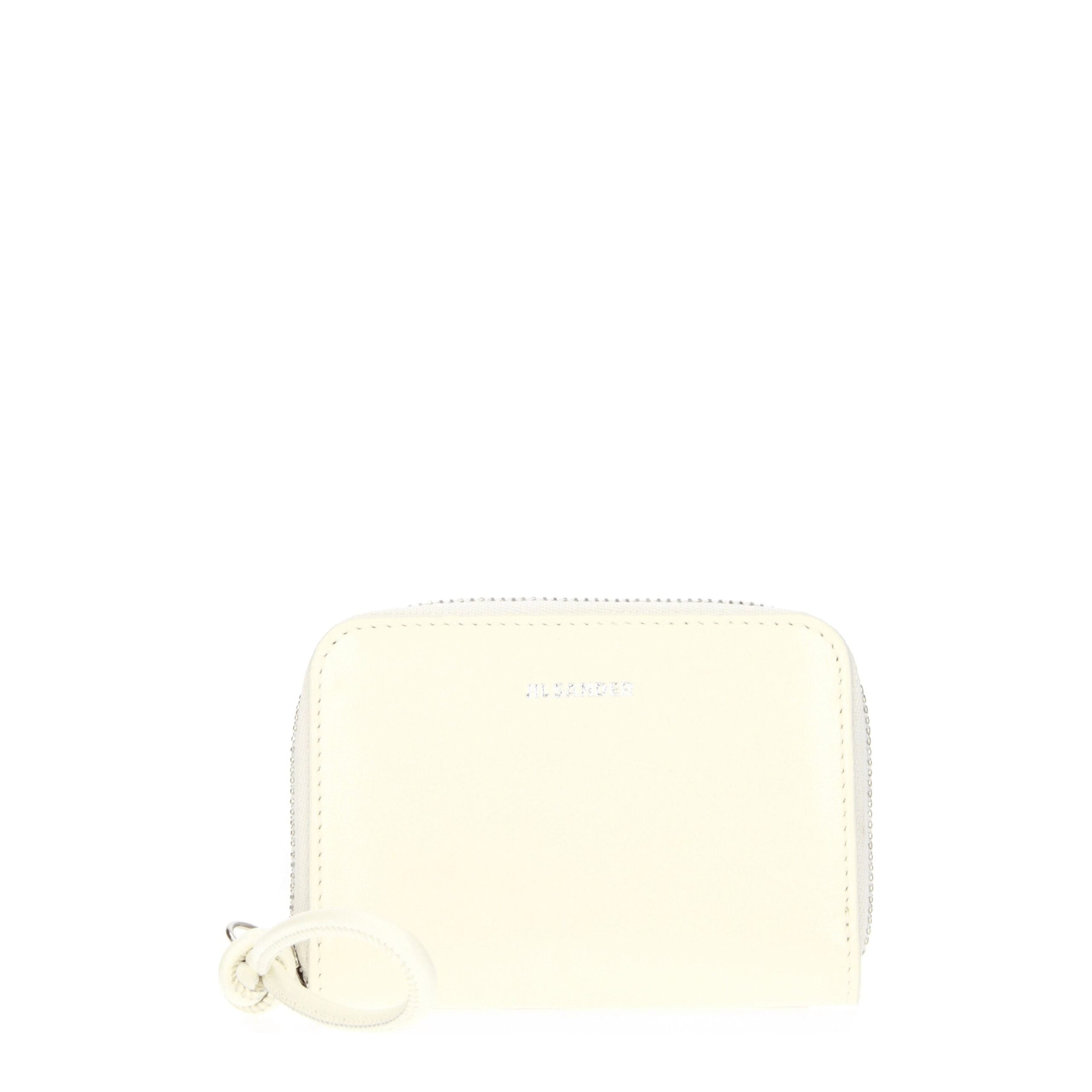 Jil Sander Beige Leder Portemonnaie