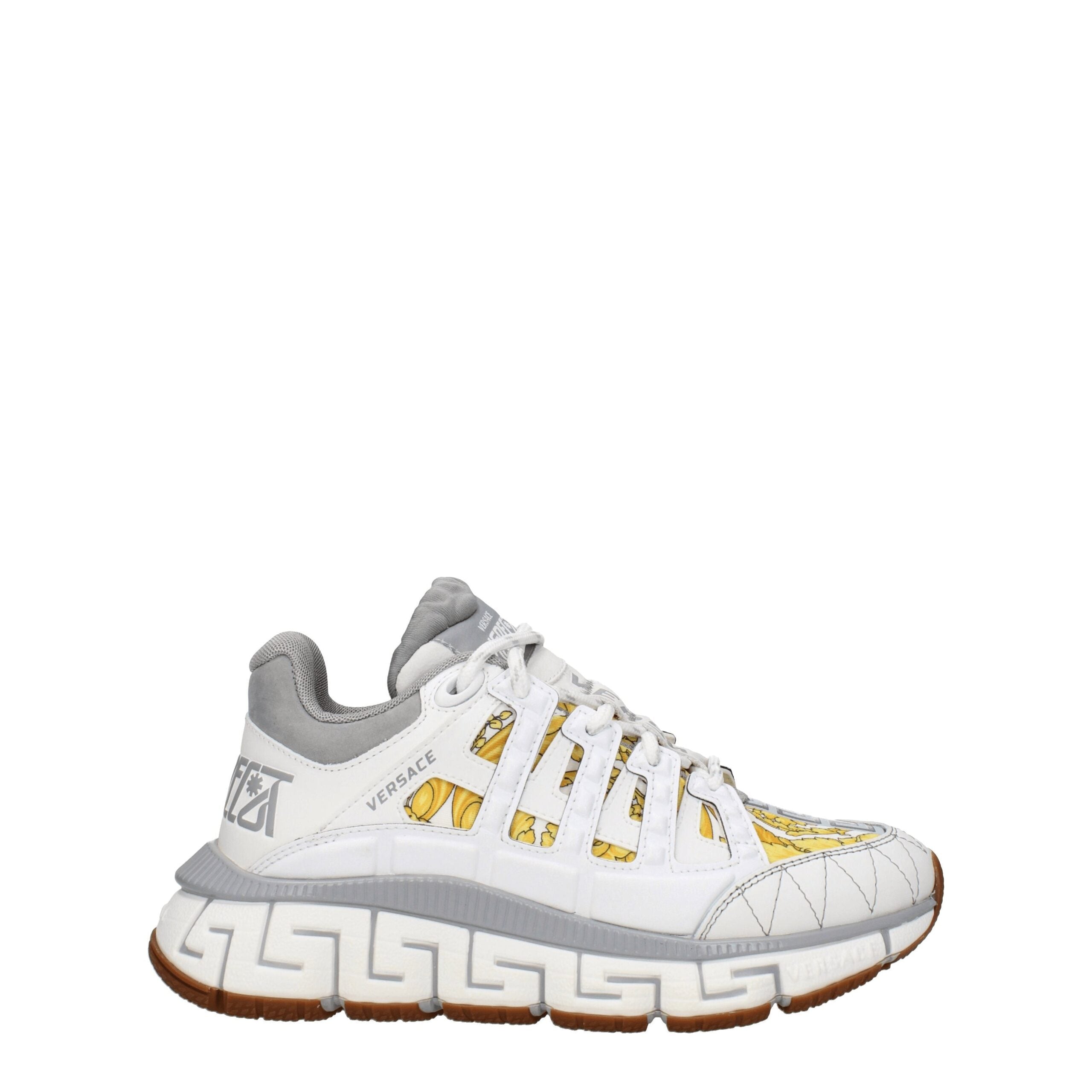 Versace Weiße Stoff-Sneaker im Athletic-Look