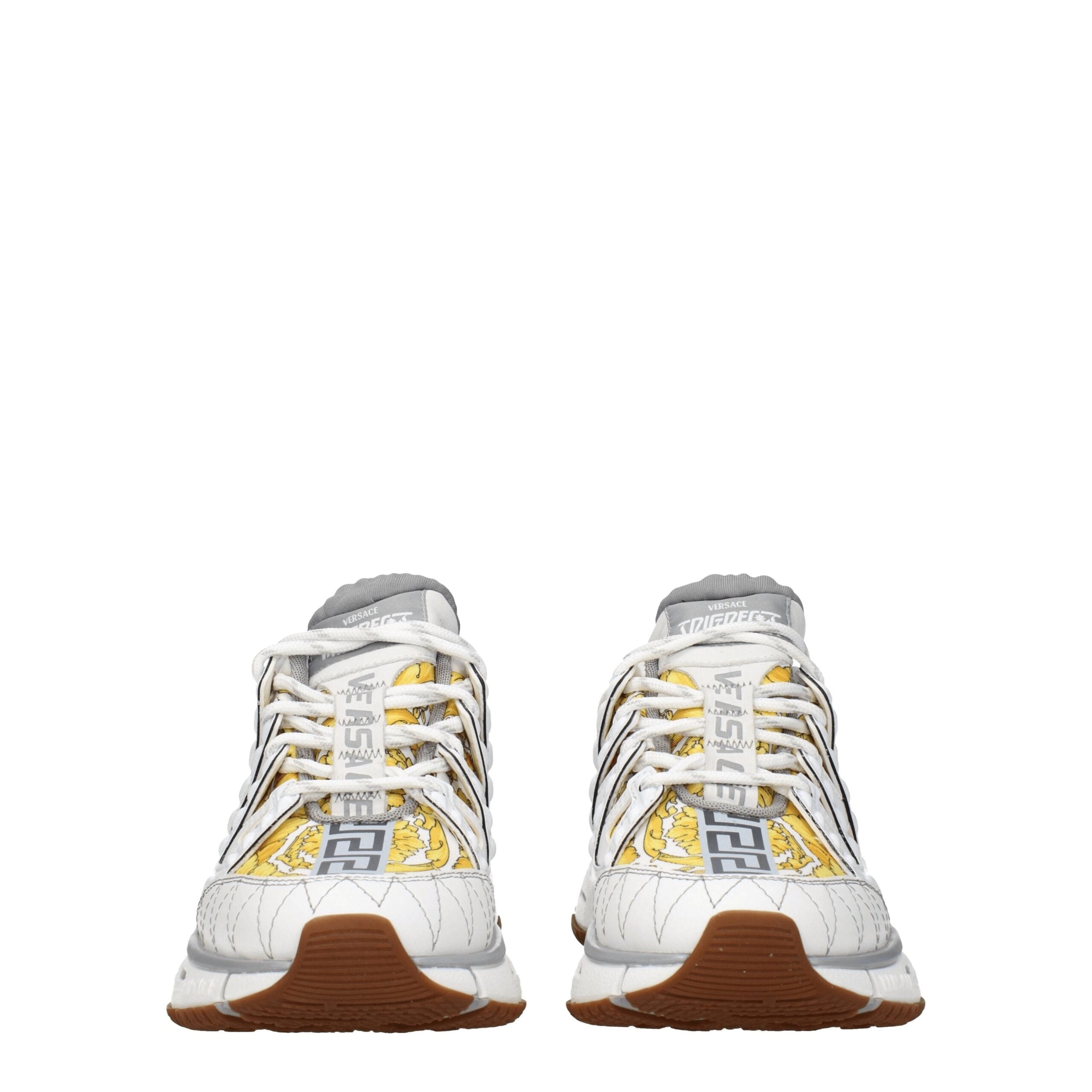 Versace Weiße Stoff-Sneaker im Athletic-Look