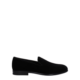 Dolce & Gabbana Schwarze Samt-Loafer zum Hineinschlüpfen