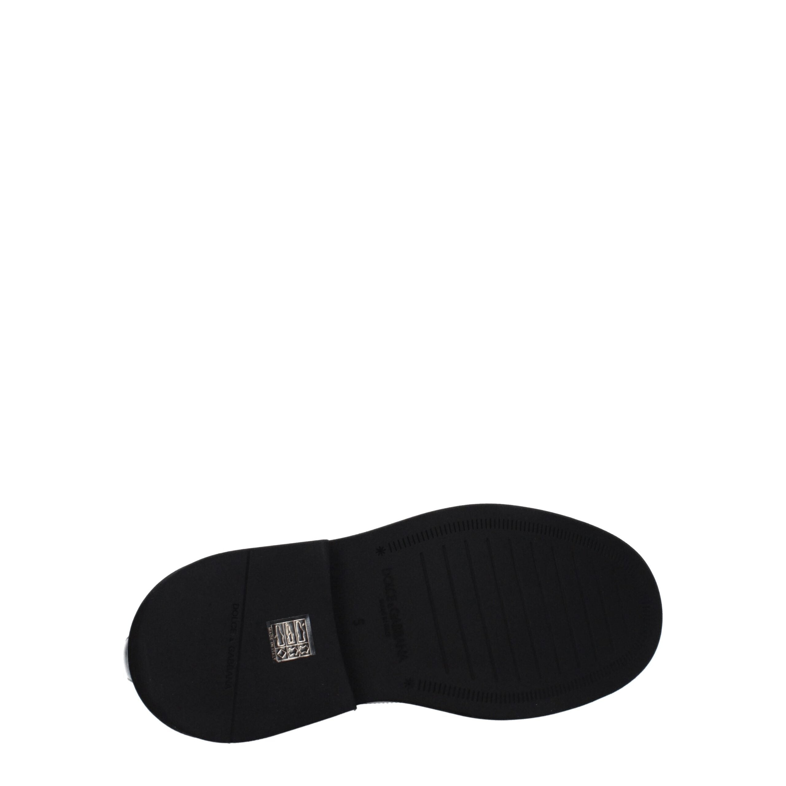 Dolce & Gabbana Schwarze Oxford- und Derby-Schuhe aus Leder